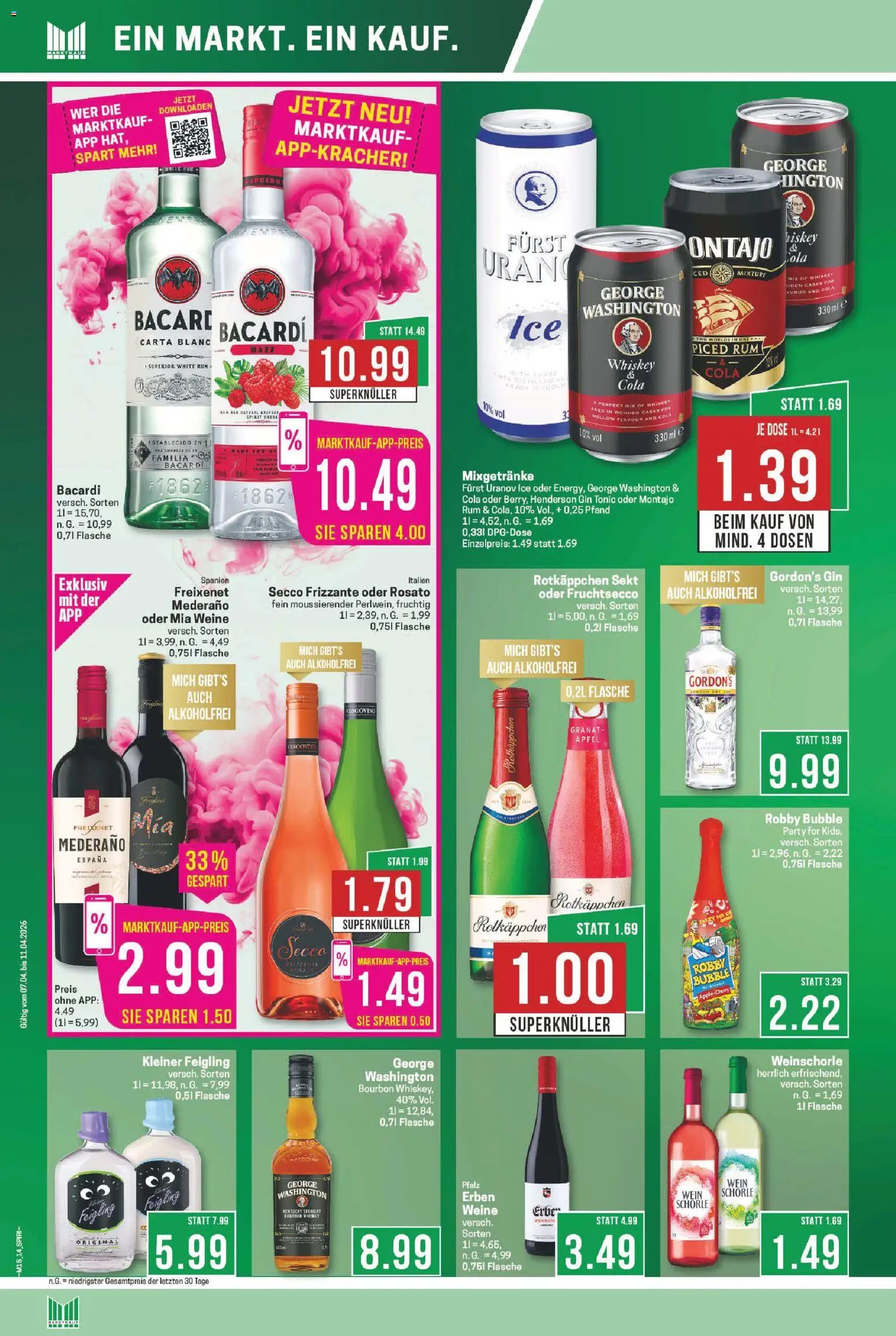 Marktkauf Prospekt 	 – gültig ab 07.04.2026 | Seite: 14 | Produkte: Cola, Freixenet, Äpfel, Rotkäppchen