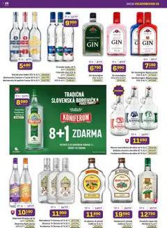 Nové Libex akcie – leták je platný od 22.09.2025 | Strana: 28 | Produkty: Borovička, Vodka, Finlandia, Budík