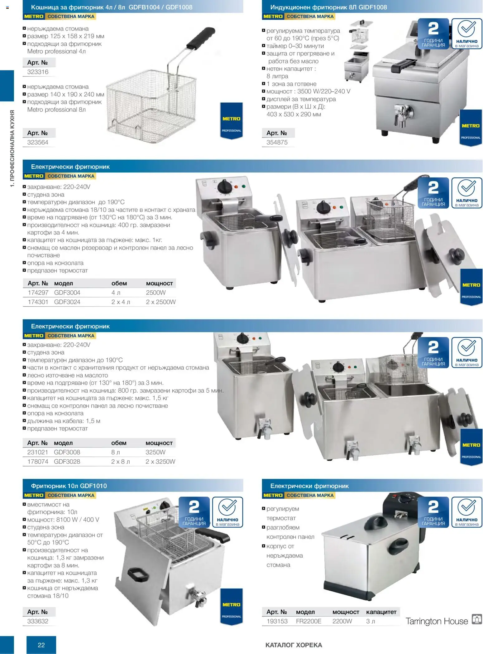 {H1} | Страница: 22 | Продукти: Картофи, Фритюрник, Контакт, Кошница