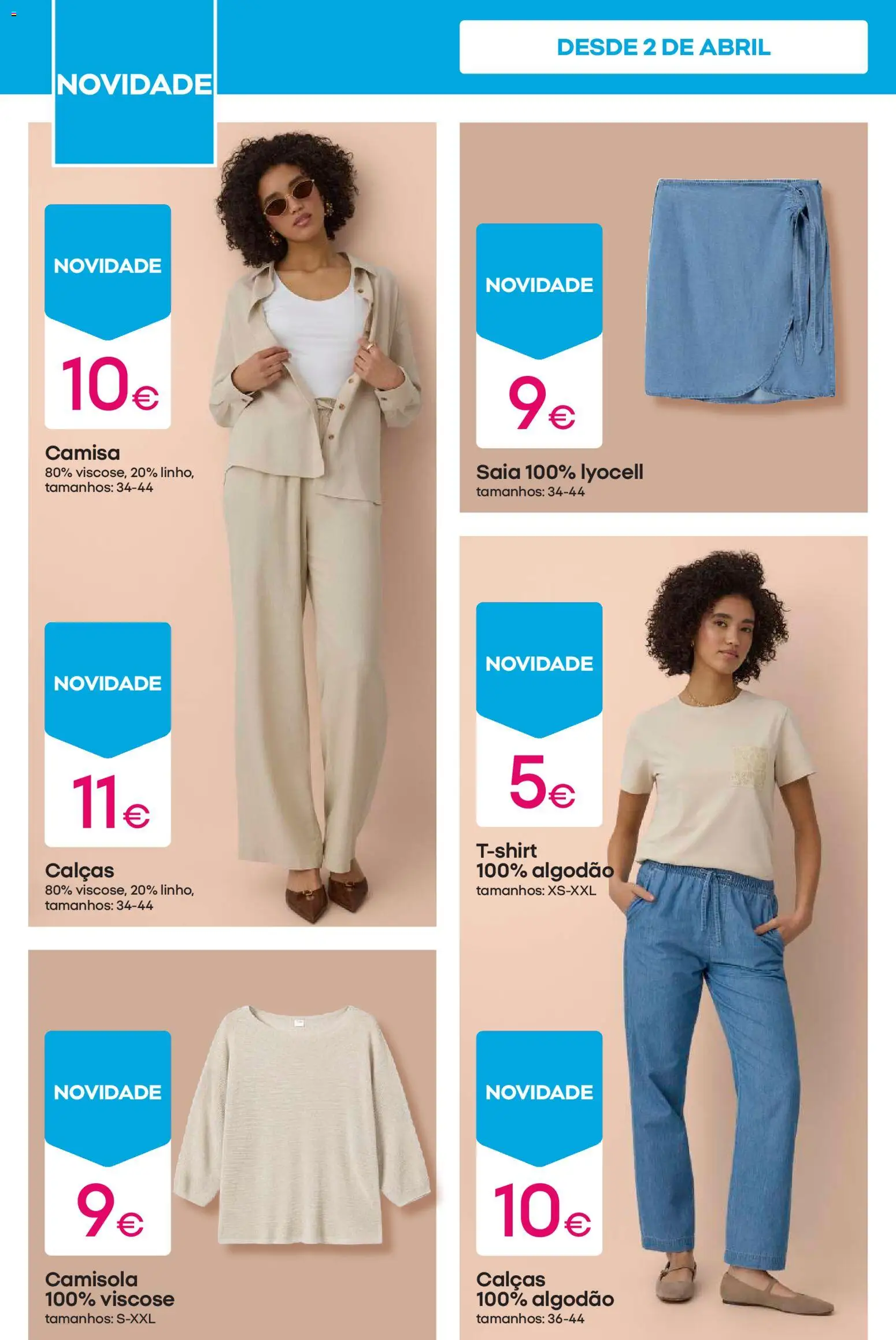 Pepco folheto │ válido de 09.04.2026 | Página: 10 | Produtos: Algodão, Calças, Saia, Camisola