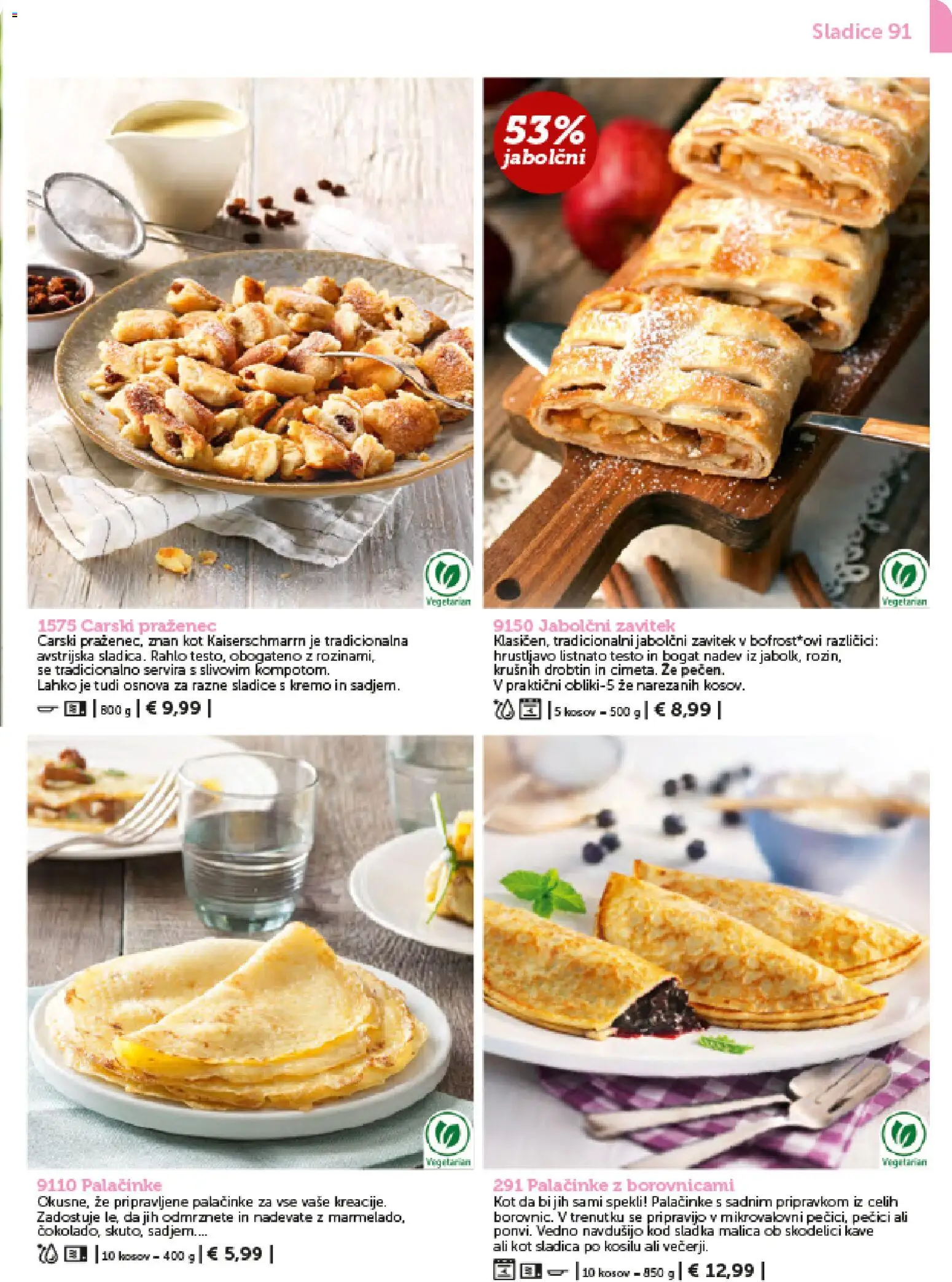 Novi Bofrost katalog ponudbe – veljaven od 01.02.2026 | Stran: 91 | Izdelki: Palačinke