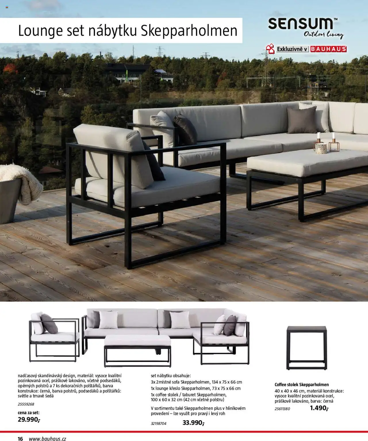 Bauhaus katalog Zahradní nábytek od 01.04.2025 | Strana: 16 | Produkty: Taburet, Křeslo, Stolek