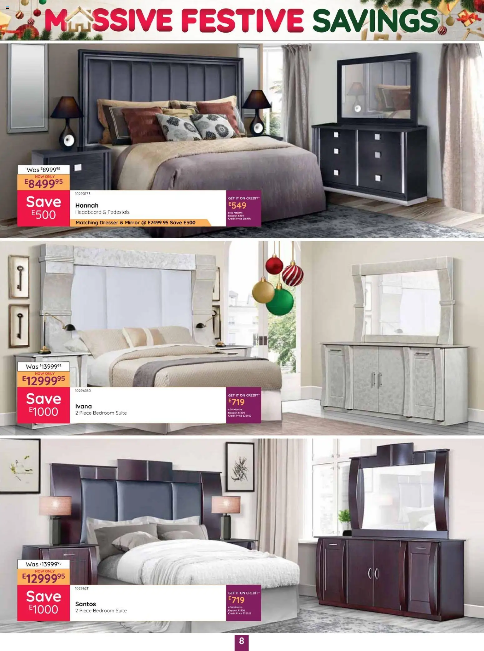 New Bradlows catalogue – valid from 02.12.2025 | Page: 8 | Products: Headboard, Mirror