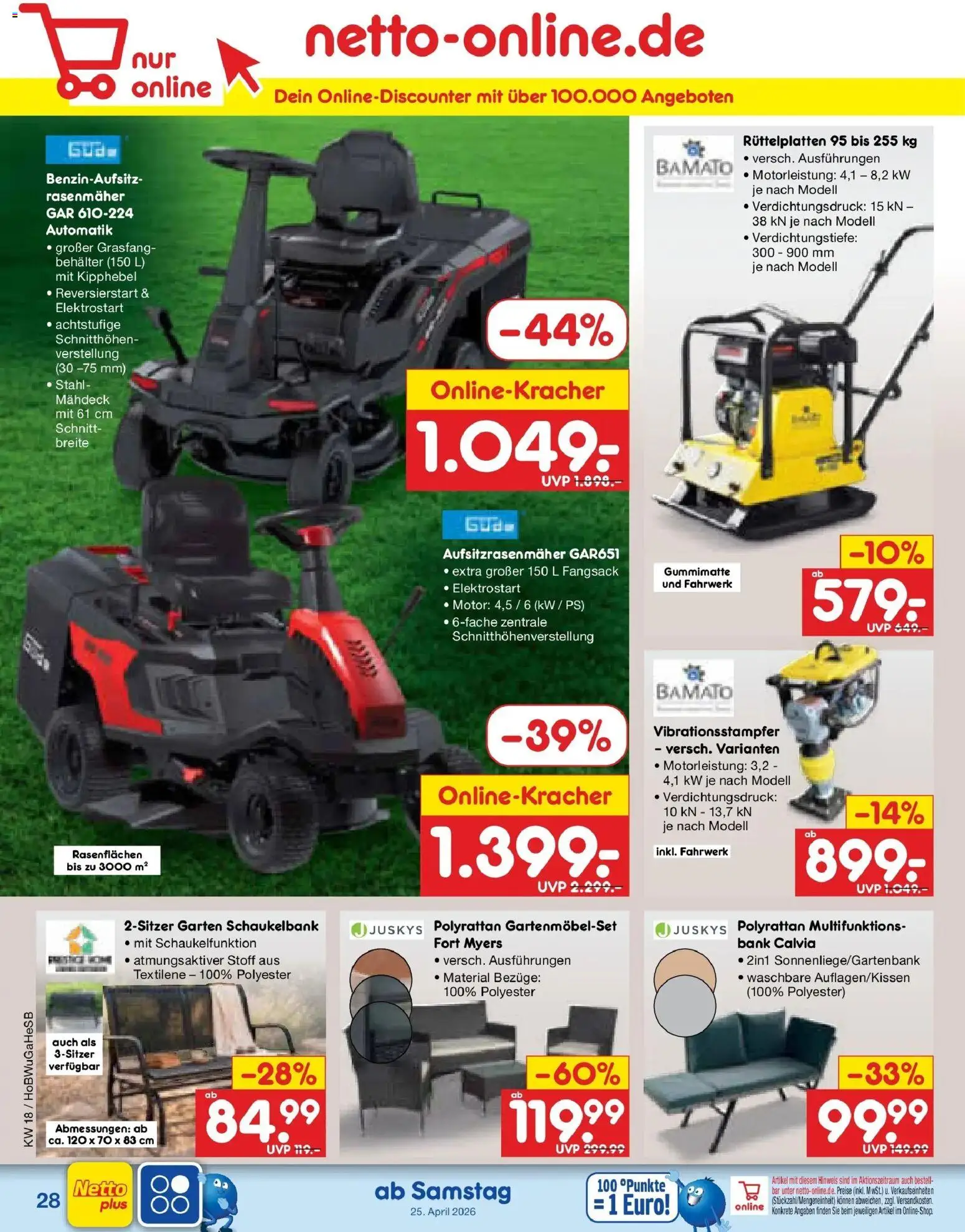 Netto Marken-Discount Prospekt Kröpelin	 – gültig ab 27.04.2026 | Seite: 36 | Produkte: Rasenmäher