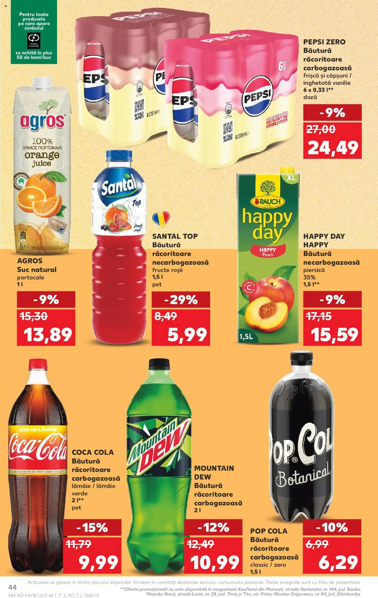 Noul catalog Kaufland – valabil de la 29.04.2026 | Pagină: 44 | Produse: Amerikan servis, Frișcă, Înghețată, Lămâie