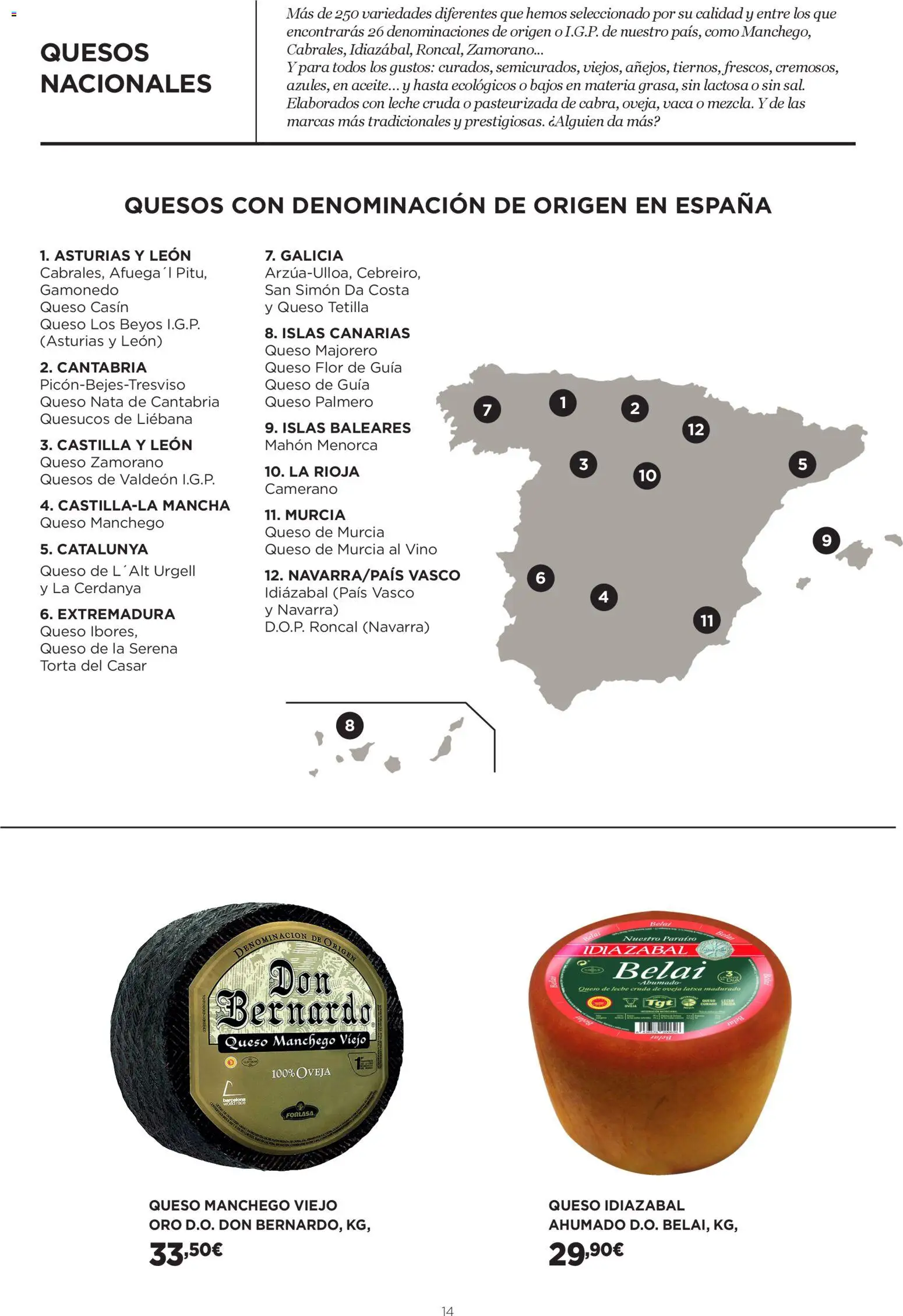 El Corte Inglés ofertas │ válido desde el 29.01.2026 | Página: 14 | Productos: Leche, Queso, Aceite, Vino