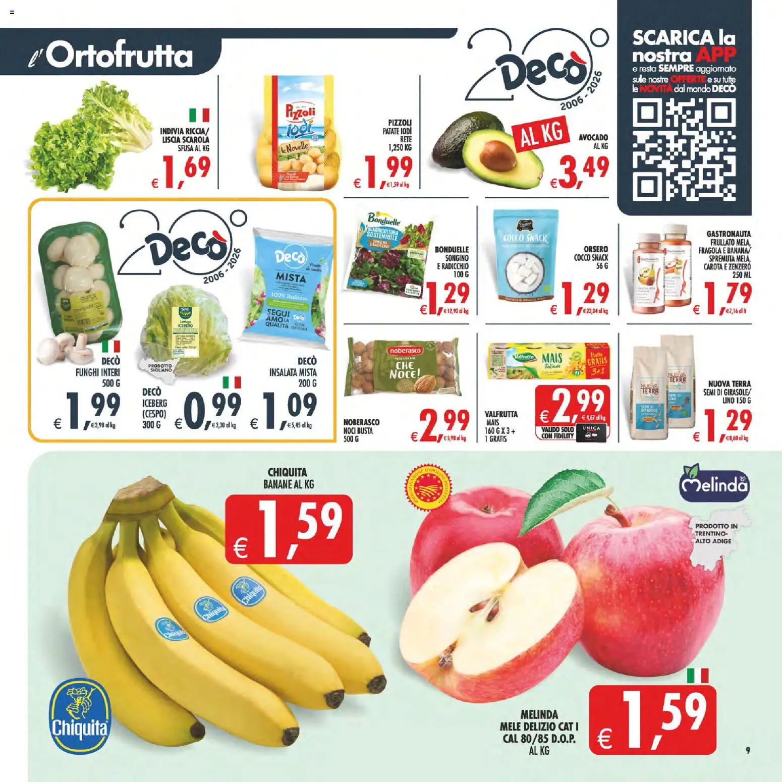 Volantino Decò del 07.04.2026 | Pagina: 9 | Prodotti: Mele, Patate, Noci, Terra