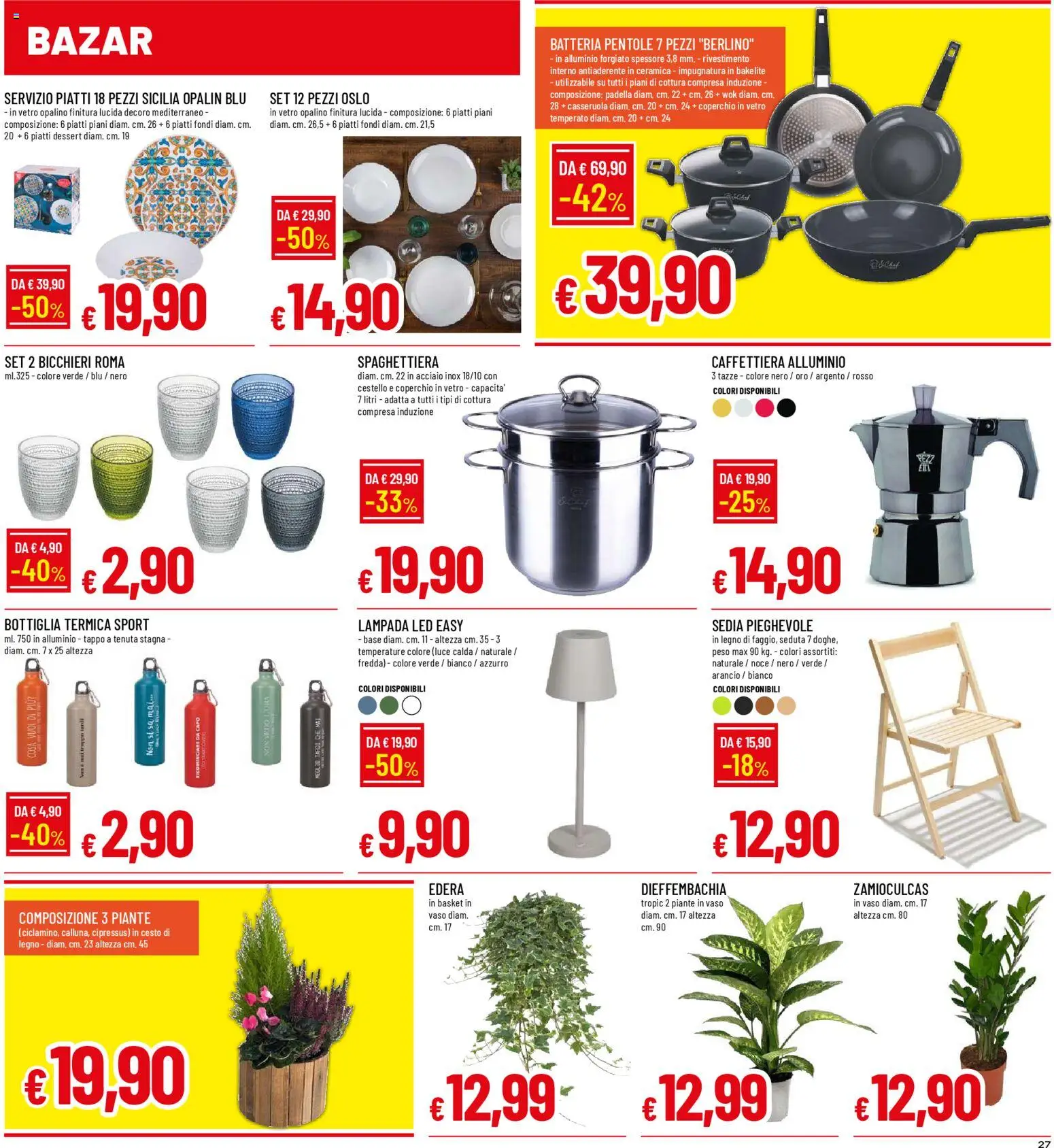 Volantino Galassia del 03.11.2025 | Pagina: 27 | Prodotti: Padella, Bottiglia, Batteria, Lampada