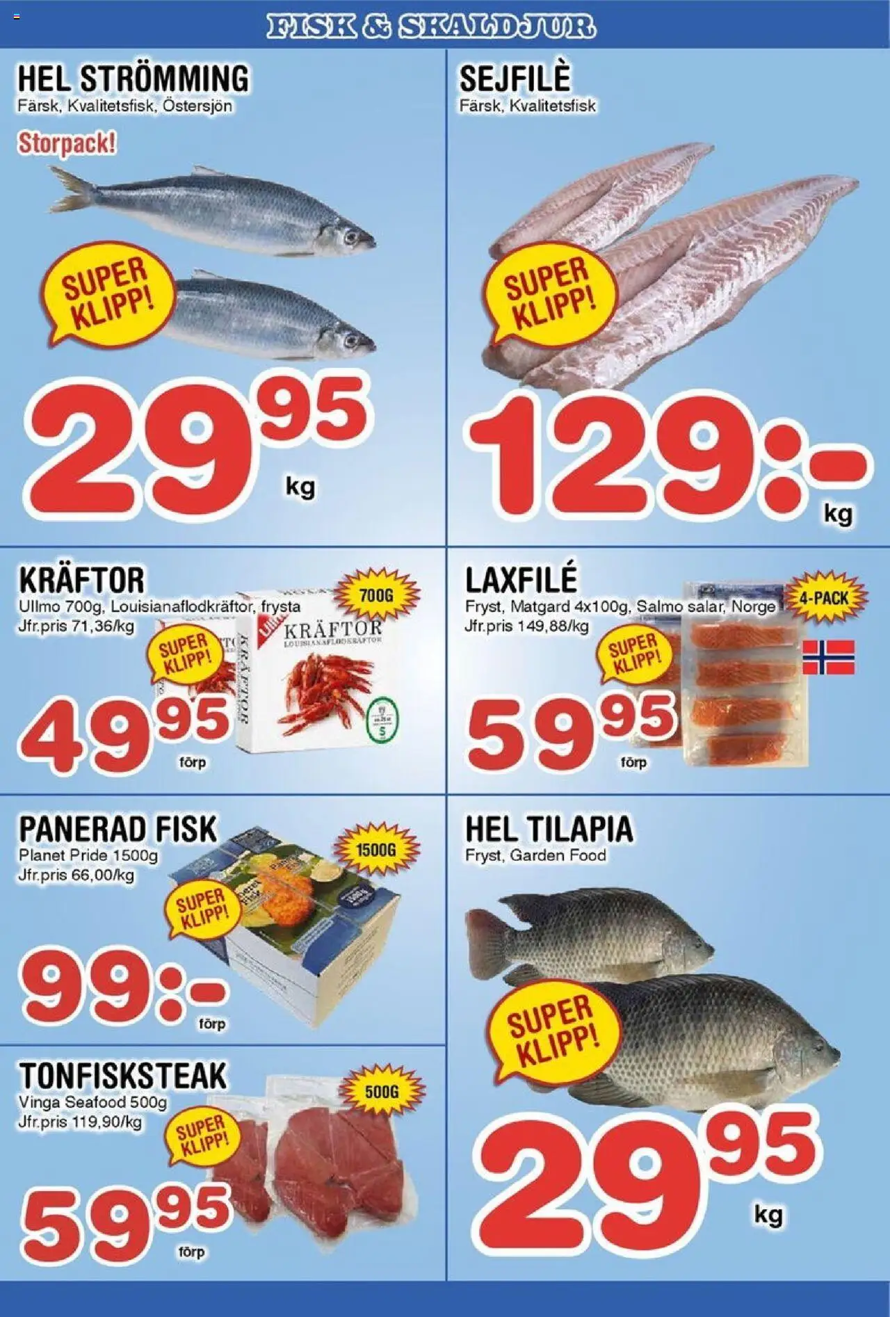 Nya Pulsen reklamblad aktuell från 13.10.2025 | Sida: 10 | Produkter: Kräftor