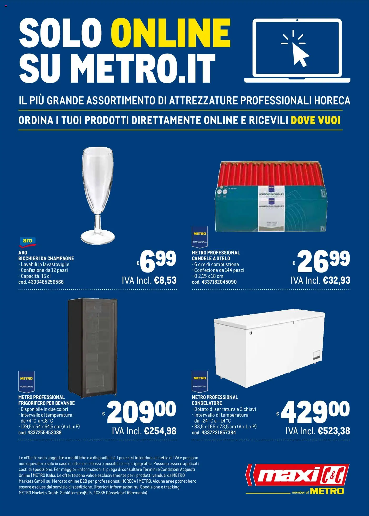 Volantino Metro del 06.11.2025 | Pagina: 41 | Prodotti: Lavastoviglie, Champagne, Frigorifero, Congelatore