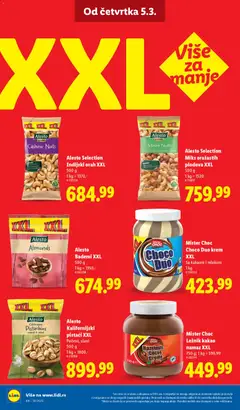 Mister Choc Lešnik kakao namaz XXL, 750 g - pregled Lidl kataloga - važi od 05.03.2026 | Strana: 56