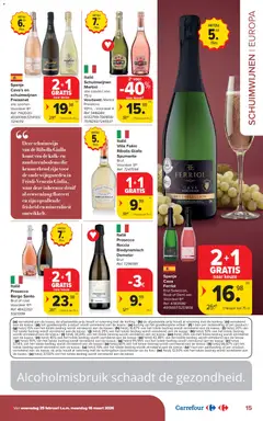 Carrefour - Folder Wijn - Voorbeeld van een folder van Carrefour, geldig van 25.02.2026 | Pagina: 15 | Producten: Fles, Druif