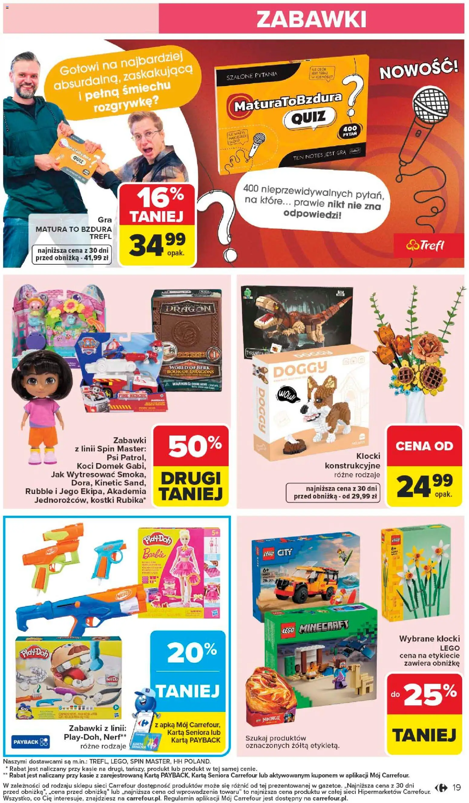 Carrefour Gazetka - Łap super okazje od 19.01.2026 | Strona: 19 | Produkty: Karta, Gra, Barbie, Lego