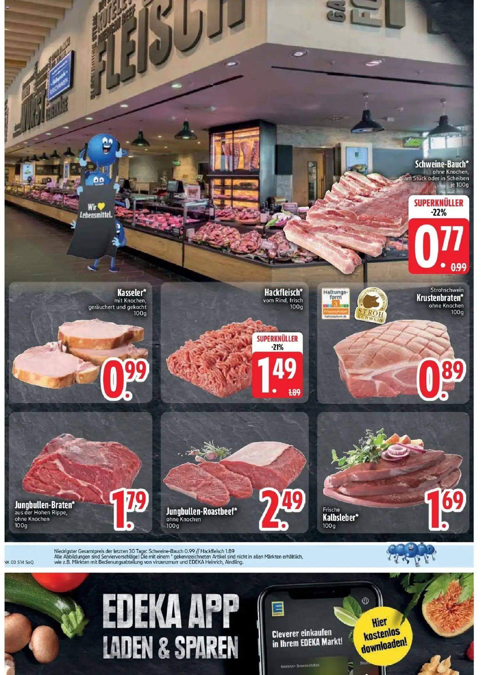 Edeka prospekt Altomünster	 – gültig ab 11.01.2026 | Seite: 16 | Produkte: Schweinebauch, Hackfleisch