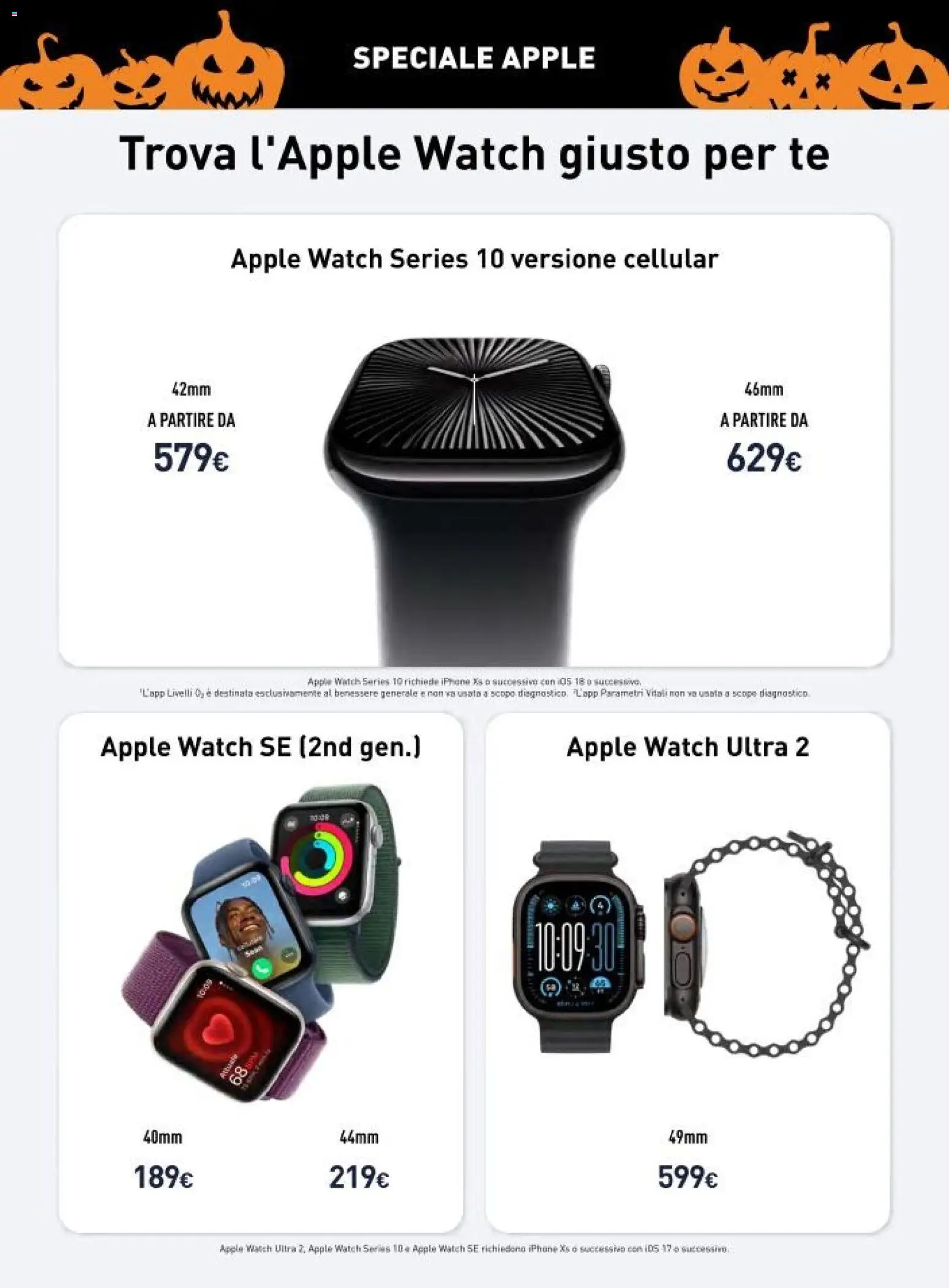 Volantino Unieuro del 30.10.2025 | Pagina: 7 | Prodotti: Iphone, Tè, Apple Watch