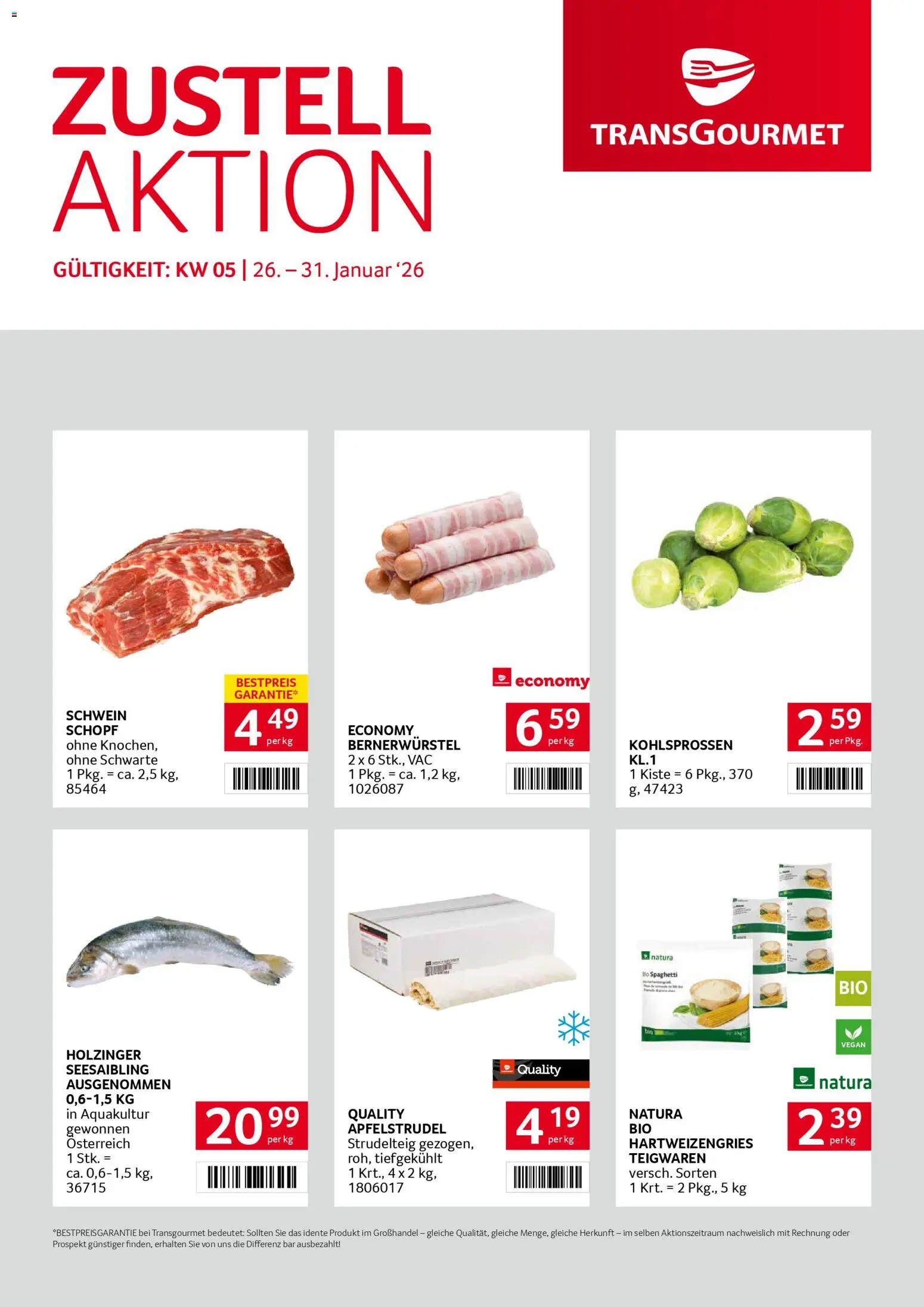 Transgourmet Zustellaktion gültig ab 26.01.2026 | Seite: 1 | Produkte: Hajdina liszt