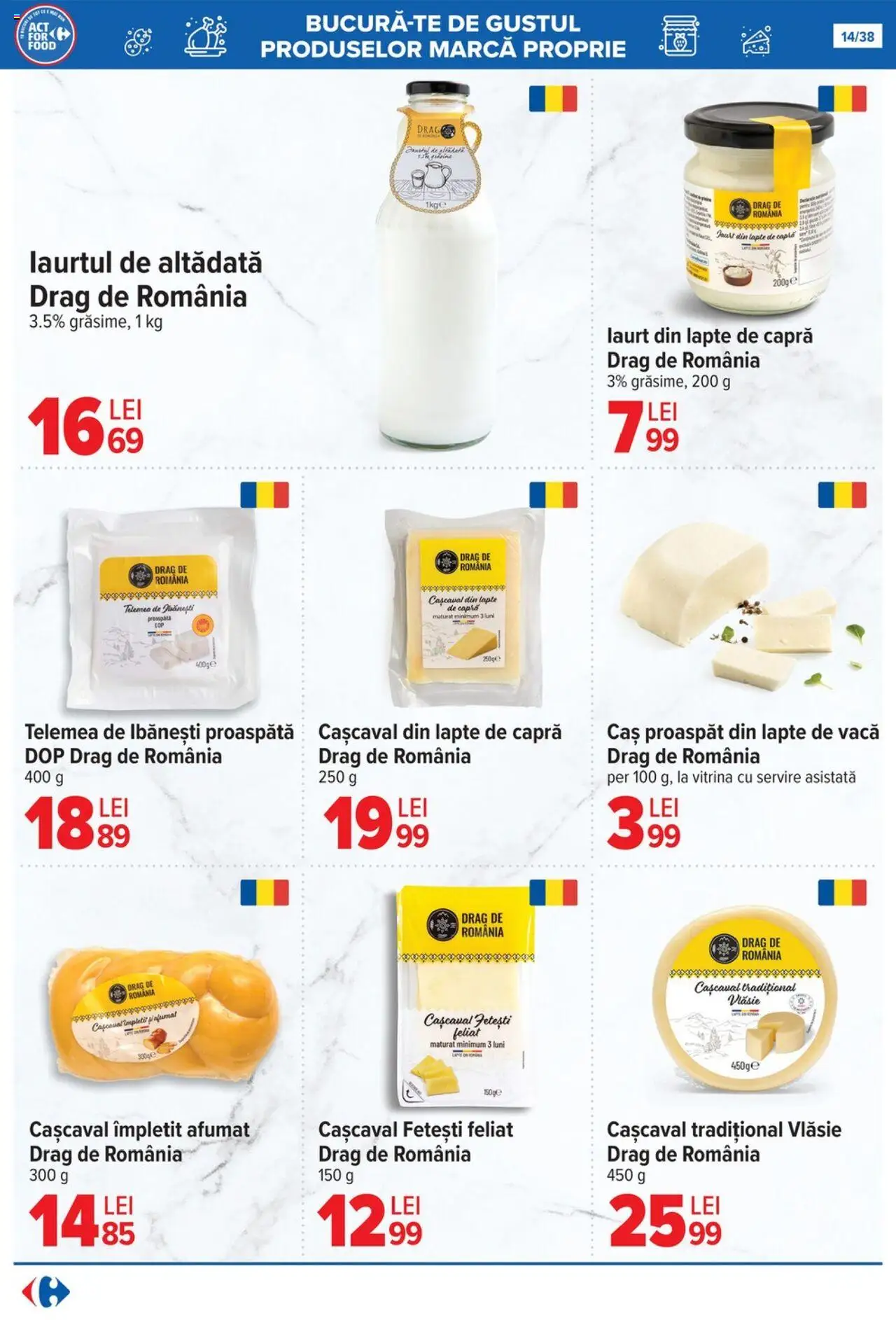 Noul catalog Carrefour – valabil de la 15.10.2025 | Pagină: 14 | Produse: Vitrină, Cașcaval, Lapte
