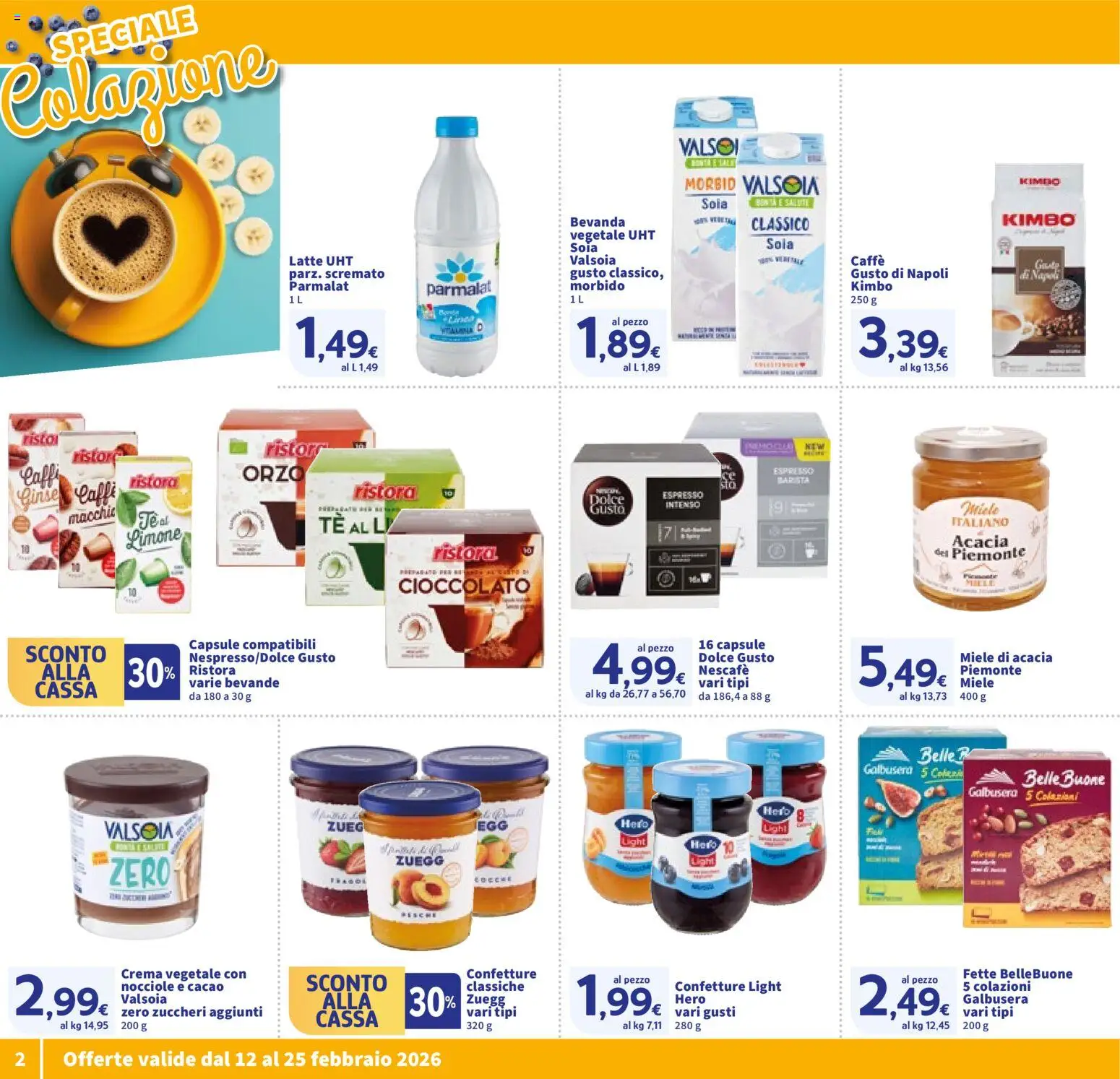 Volantino SIGMA del 12.02.2026 | Pagina: 2 | Prodotti: Crema, Cioccolato, Latte, Miele