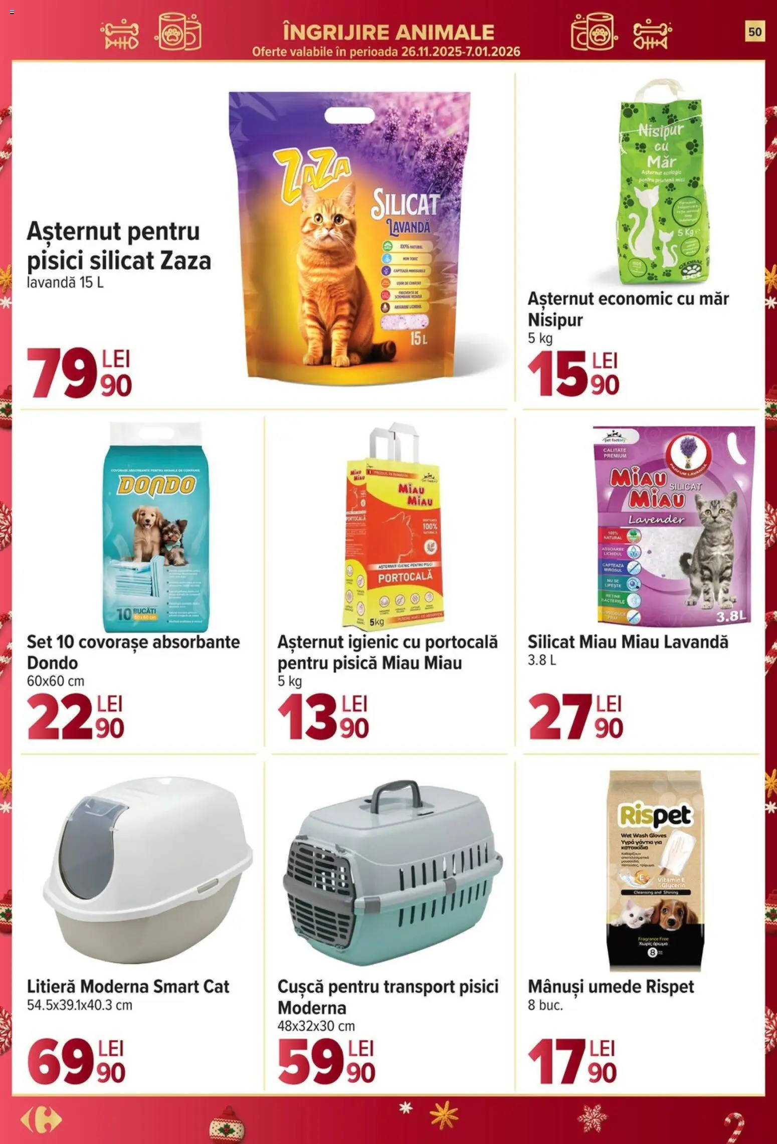 Noul catalog Carrefour – valabil de la 03.12.2025 | Pagină: 50 | Produse: Mănuși, Absorbante