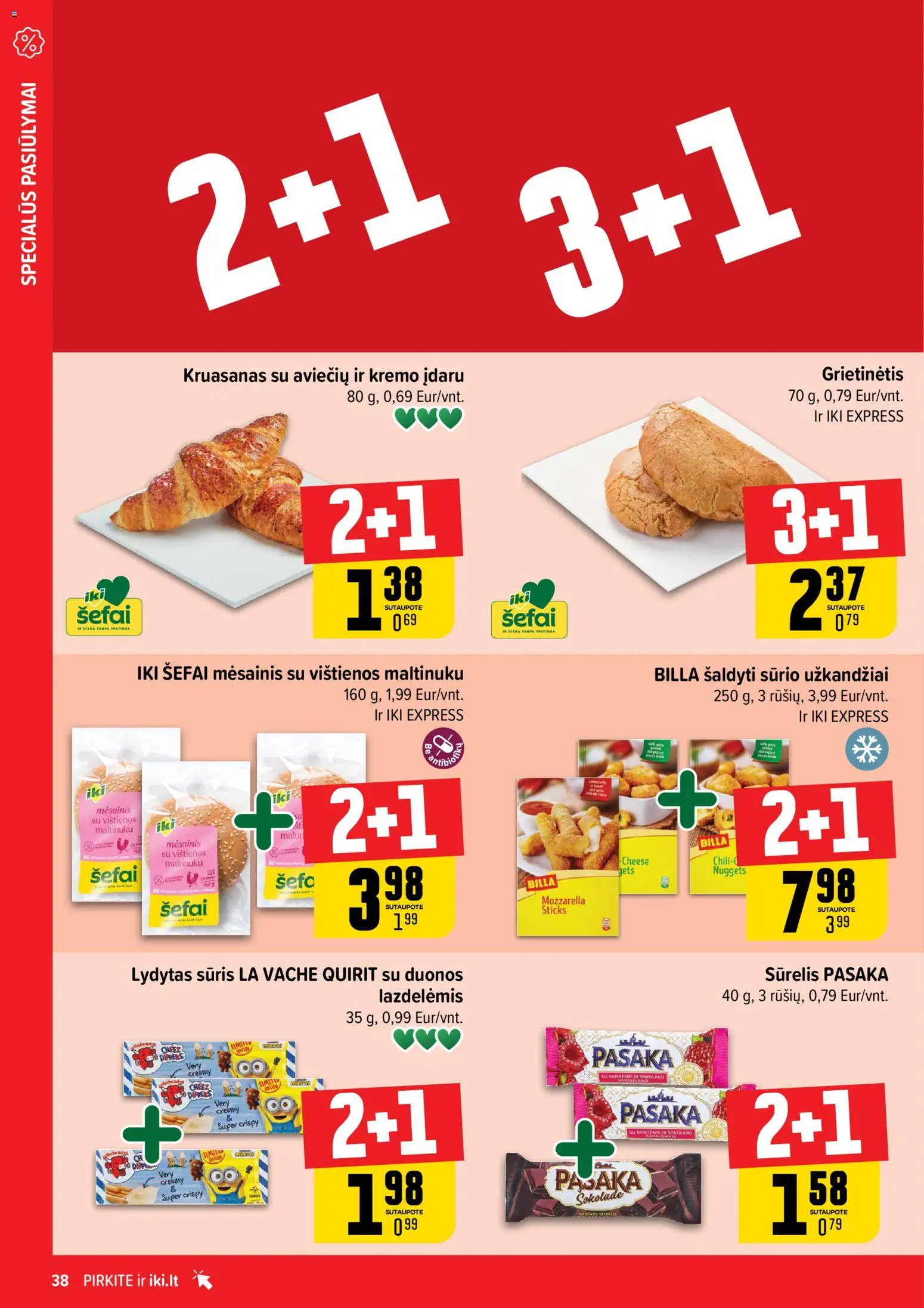 IKI akcijos nuo 16.02.2026 | Puslapis: 38 | Prekių: Sūrelis, Vištienos, Sūris, Lydytas sūris
