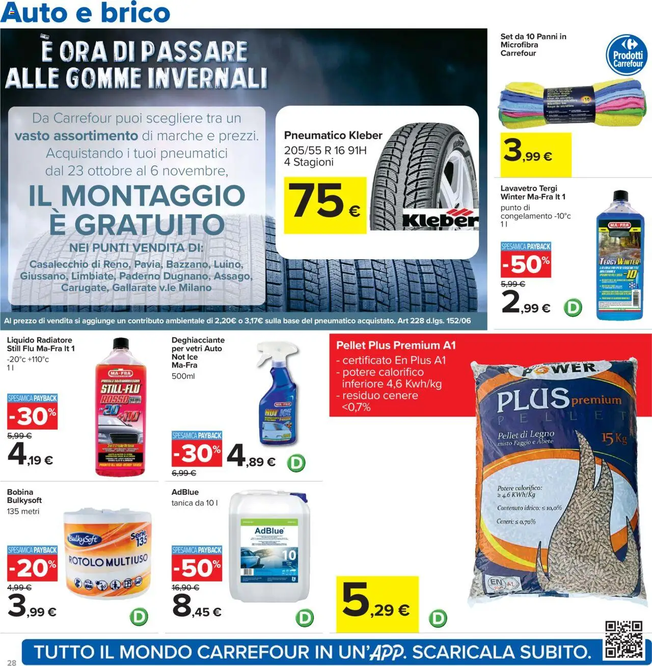 Volantino Carrefour del 23.10.2025 | Pagina: 28 | Prodotti: Pellet, Tanica