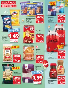 Kaufland leták platný od 01.04.2026 | Strana: 24 | Produkty: Cola, Nescafé Classic, Mandle, Energetický nápoj
