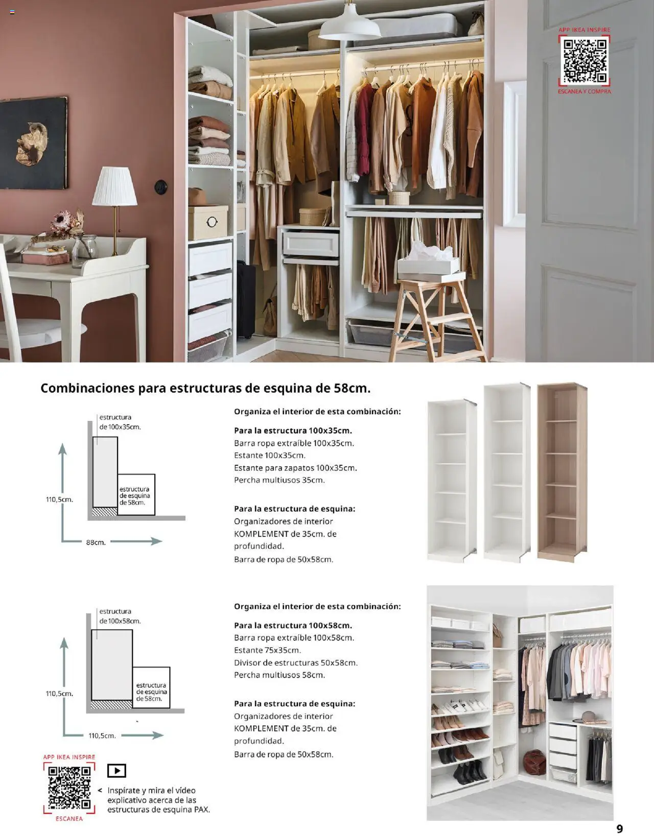Catálogo IKEA Pax y Komplement │ válido desde el 04.02.2025 | Página: 9 | Productos: Percha, Ropa, Video, Estante