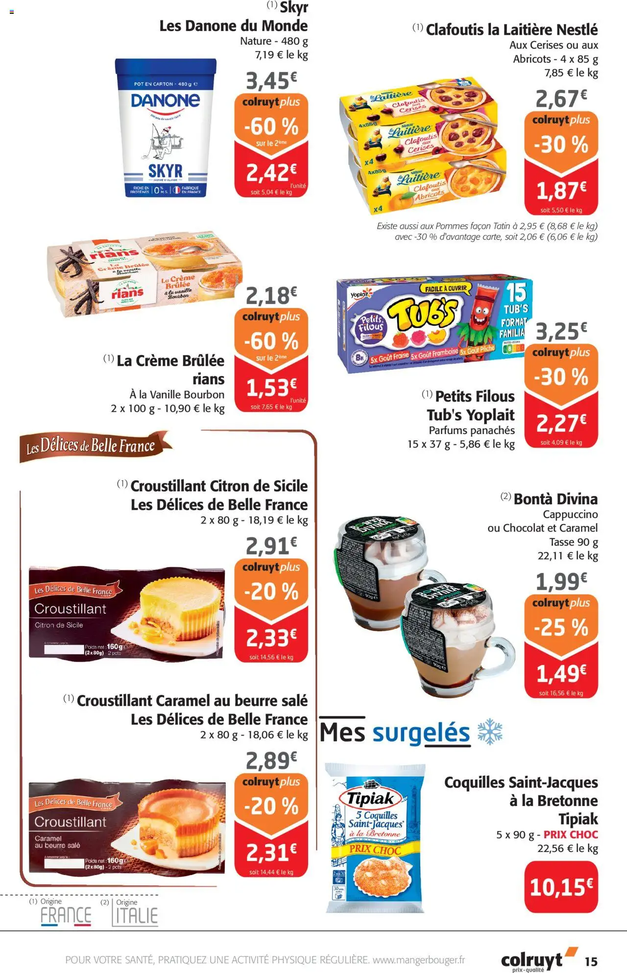 {H1} | Page: 15 | Produits: Abricots, Beurre, Pommes, Skyr