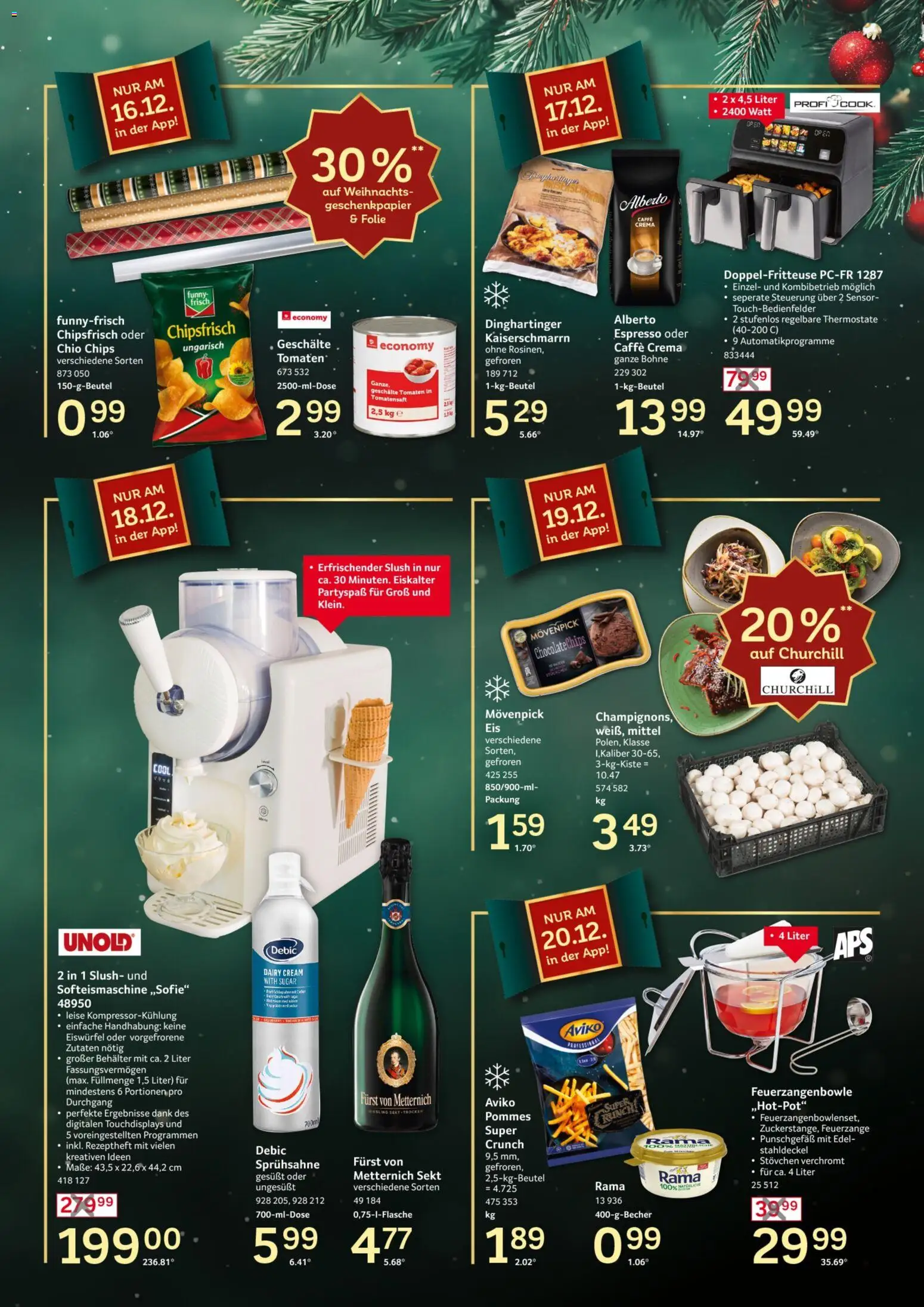 Selgros Appventskalender – gültig ab 11.12.2025 | Seite: 3 | Produkte: Rama, Sekt, Pommes, Tomaten