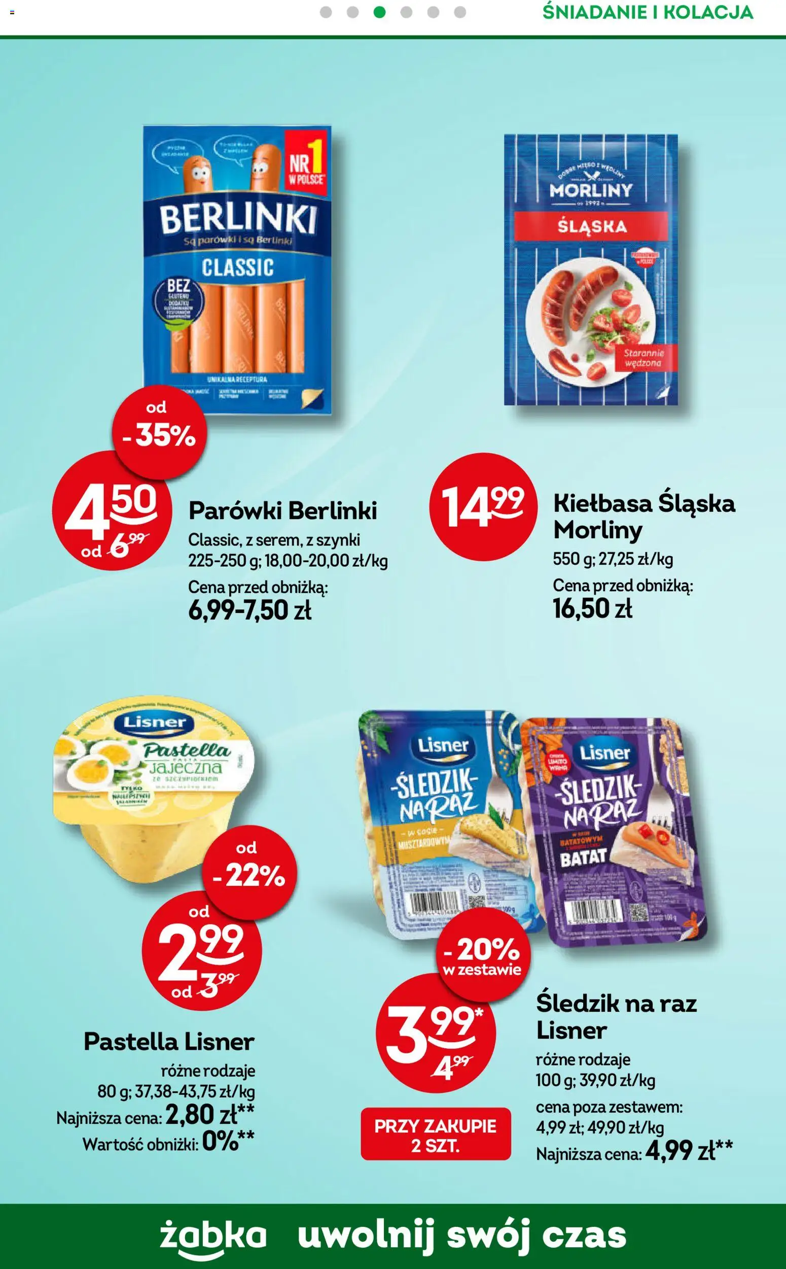 Żabka Gazetka - Codzienne produkty od 22.10.2025 | Strona: 14 | Produkty: Parówki berlinki, Batat, Parówki, Kiełbasa śląska