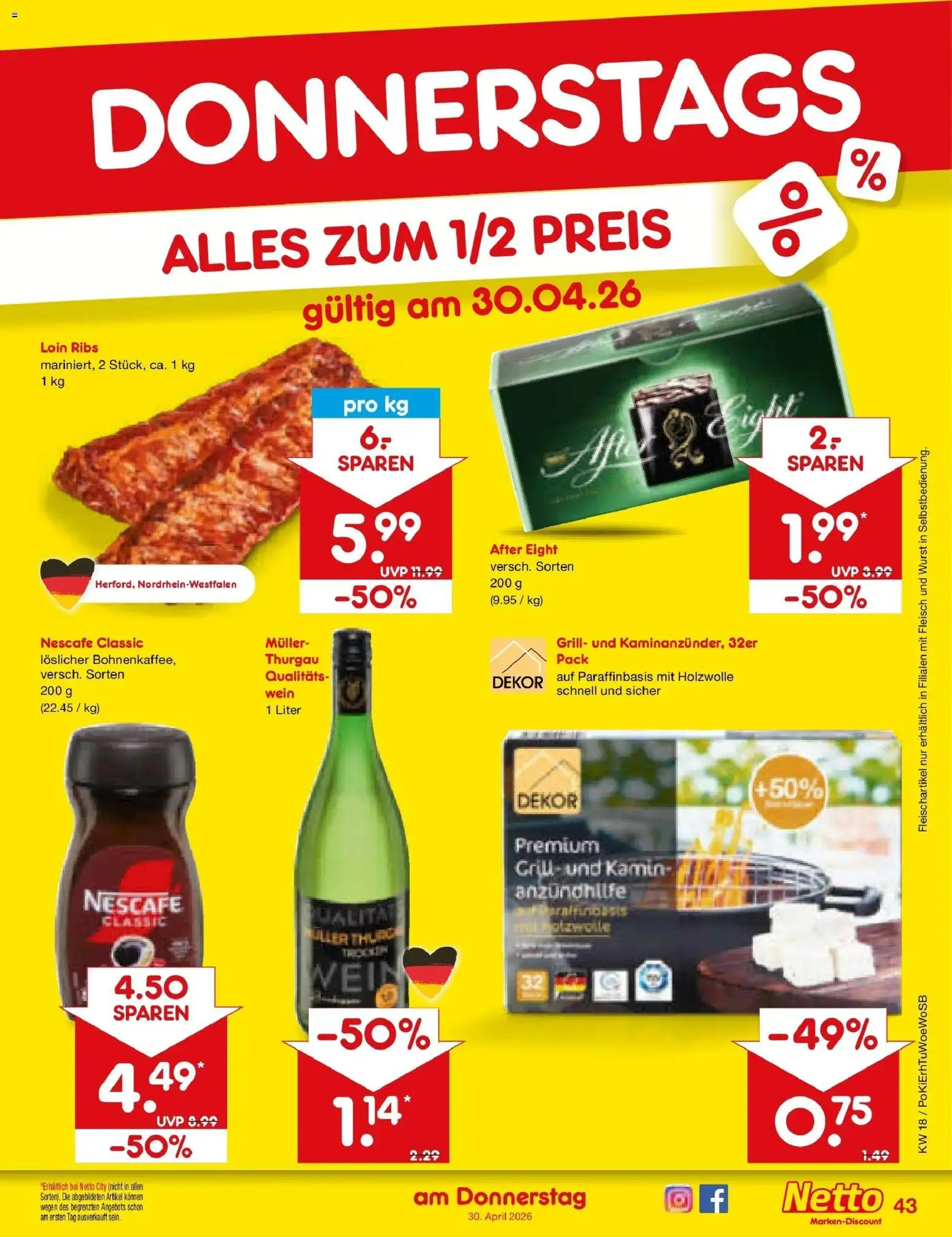 Netto Marken-Discount Prospekt Metten	 – gültig ab 27.04.2026 | Seite: 59 | Produkte: Grill, Nescafe, Wurst, Wein