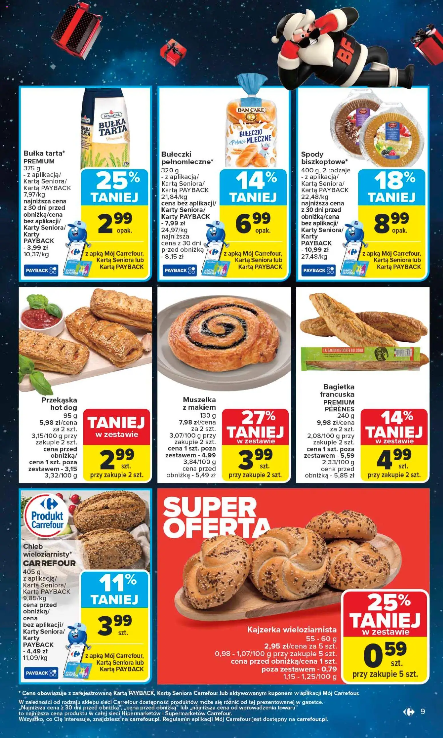 Carrefour Black Friday od 24.11.2025 | Strona: 9 | Produkty: Karta, Bułka tarta, Bagietka, Chleb wieloziarnisty