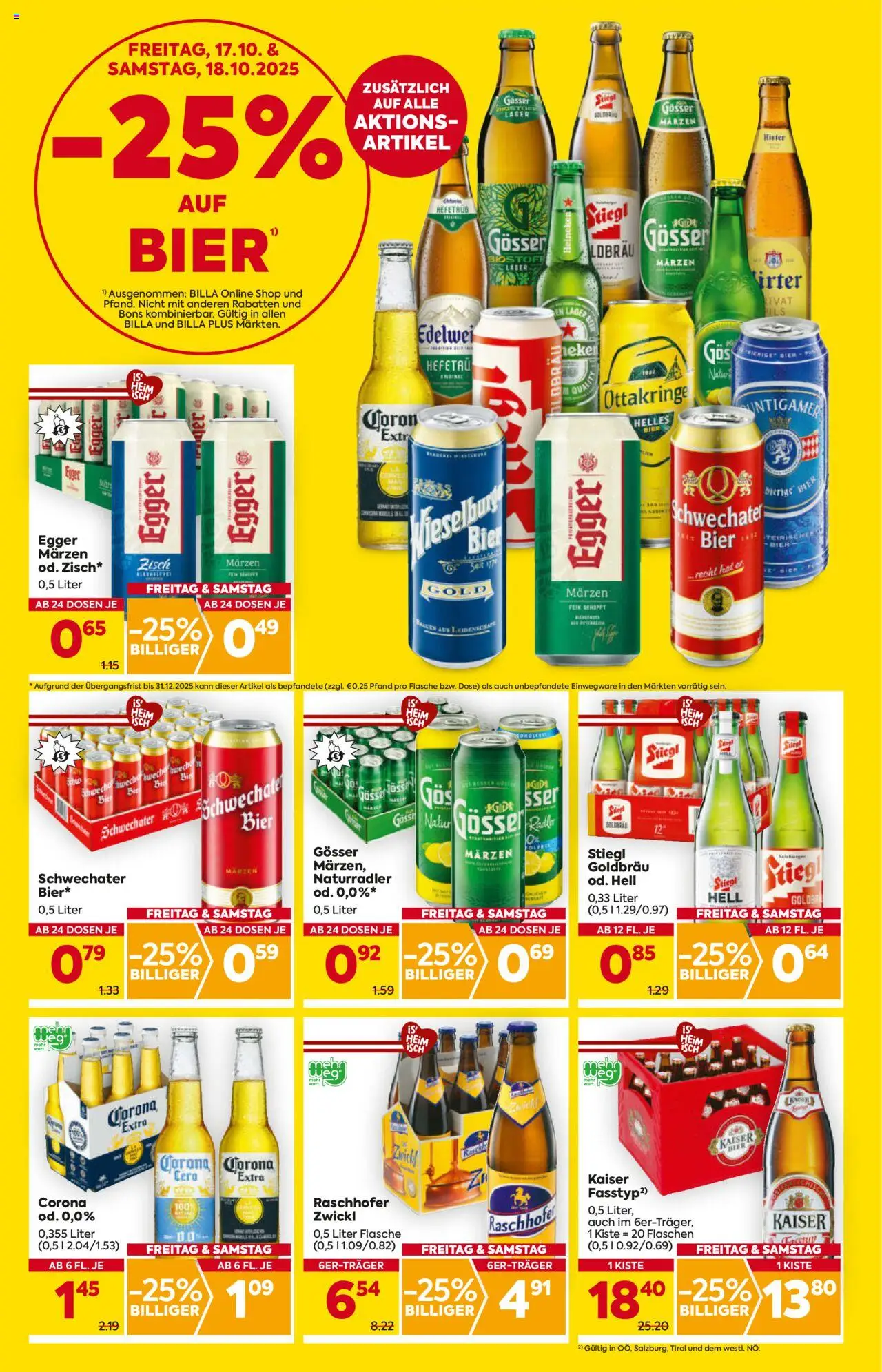 Billa Flugblatt - Oberösterreich gültig ab 16.10.2025 | Seite: 2 | Produkte: Bier