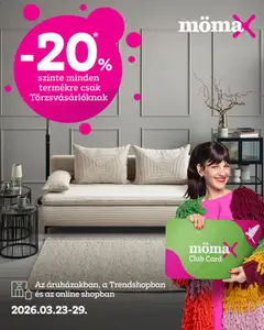 Mömax akciós újság - amely érvényes a következő dátumtól: 23.03.2026