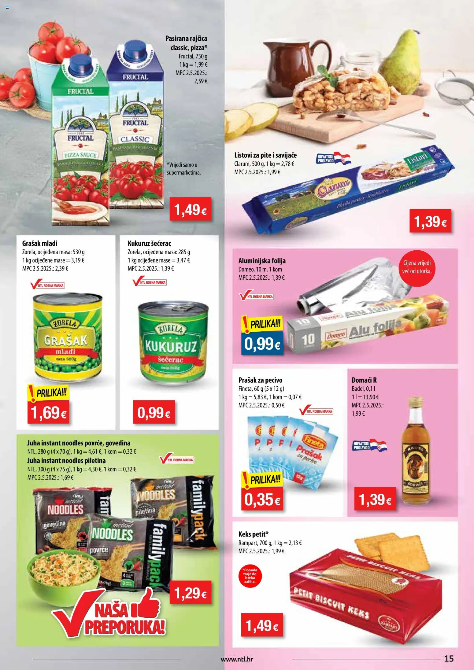 NTL katalog | vrijedi od 22.10.2025 | Stranica: 15 | Proizvodi: Piletina, Govedina, Povrće, Rajčica