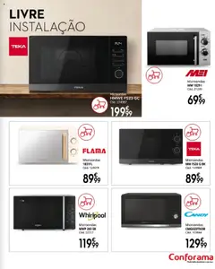 Pré-visualização Conforama folheto válido de 27.03.2025 | Página: 107 | Produtos: Whirlpool, Microondas