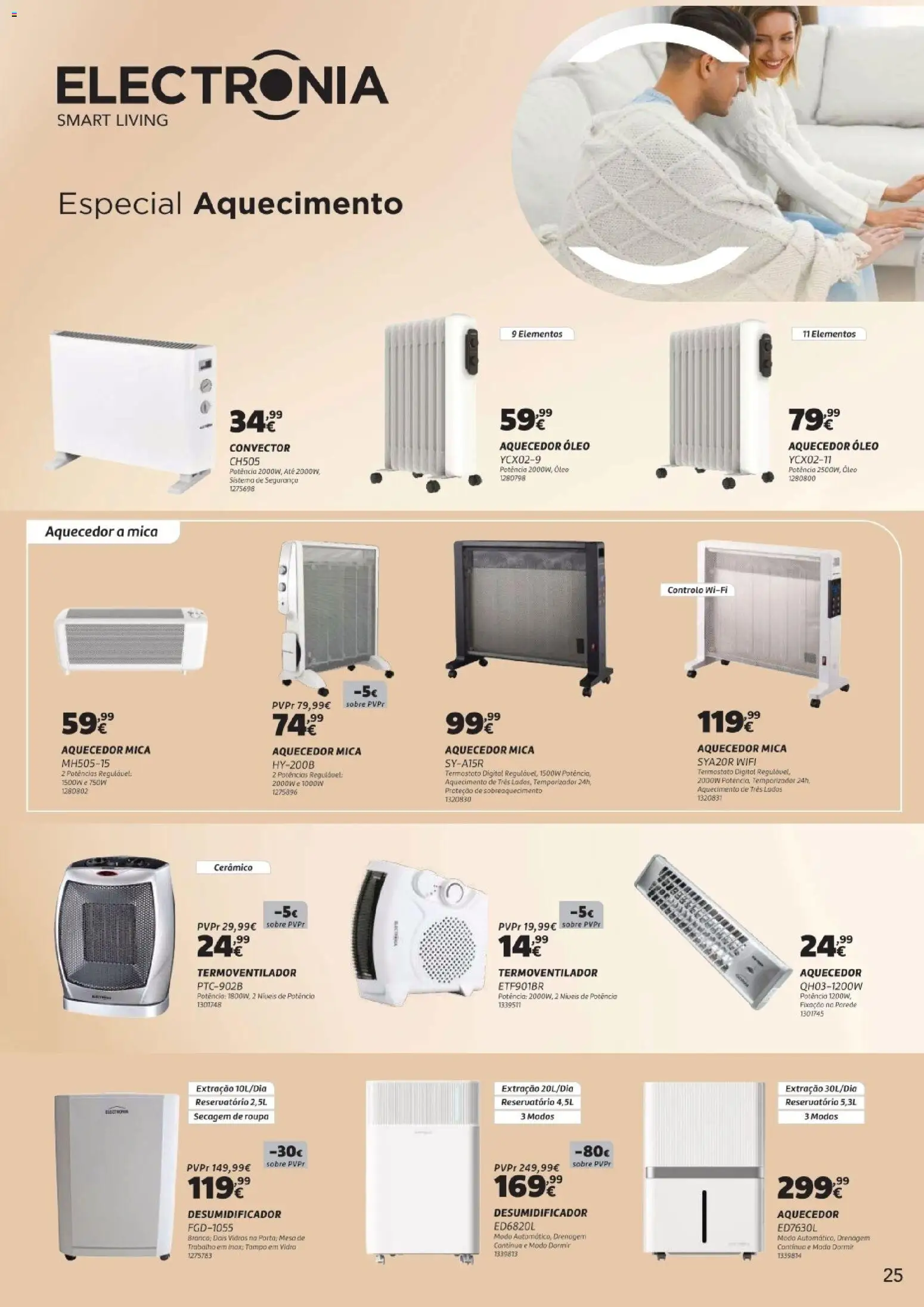 Radio Popular - Folheto Especial Aquecimento │ válido de 19.12.2025 | Página: 25 | Produtos: Aquecedor, Mesa, Óleo, Desumidificador