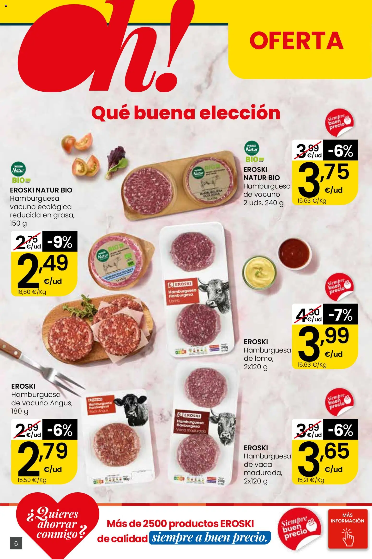 Eroski Quieres ahorrar conmigo Center │ válido desde el 16.04.2026 | Página: 6 | Productos: Σοκολατούχο γάλα