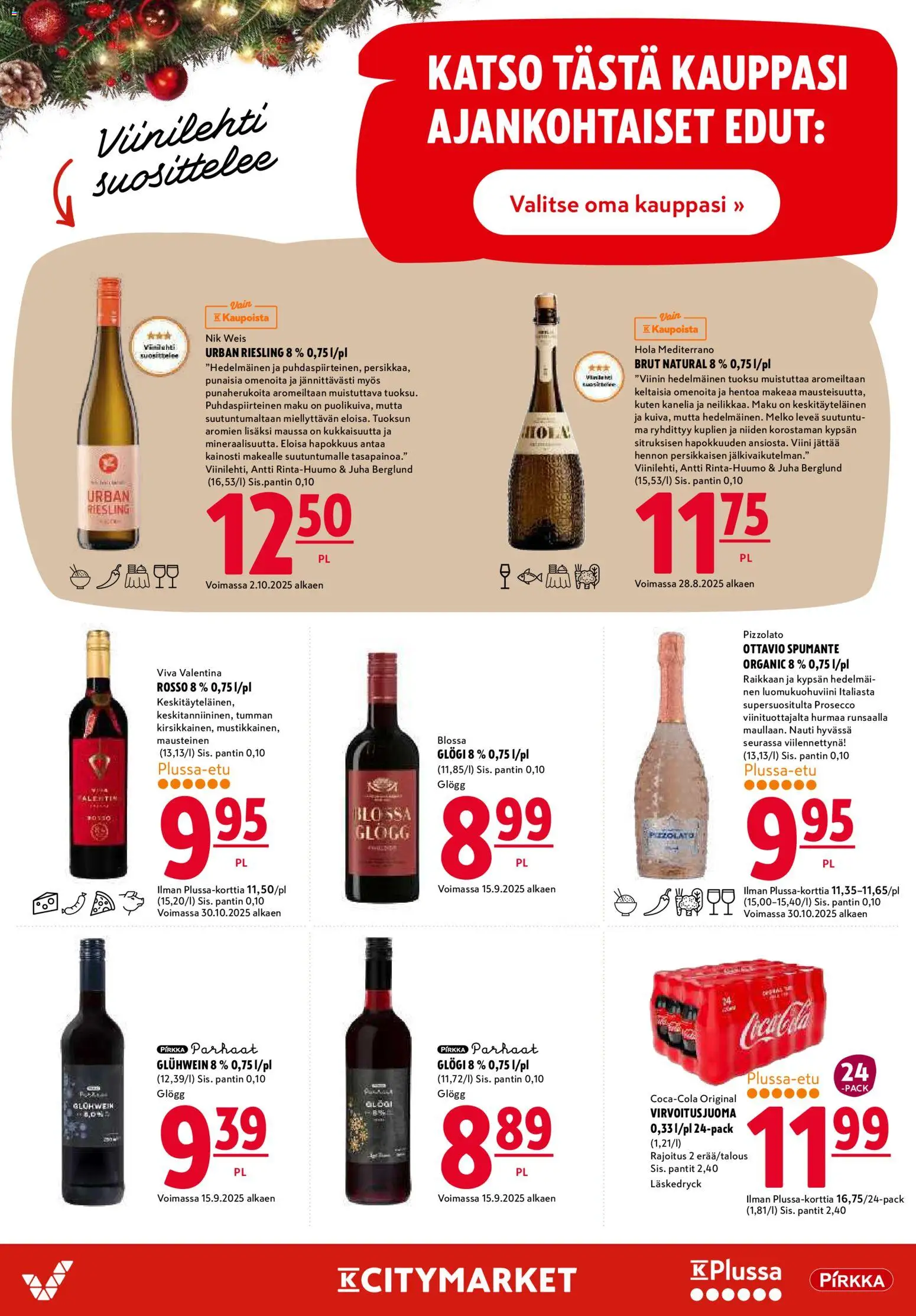 K-Citymarket tarjoukset – voimassa 20.11.2025 alkaen | Sivu: 20 | Tuotteet: Tuoksu, Viini, Prosecco