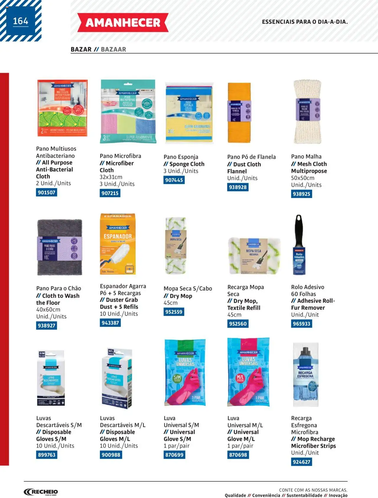 Recheio AS NOSSAS MARCAS │ válido de 19.12.2023 | Página: 164 | Produtos: Luvas, Pó, Esponja