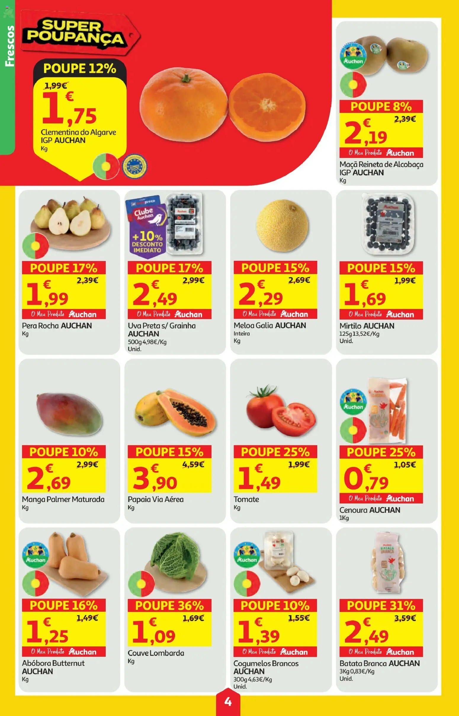 Minipreço folheto │ válido de 15.01.2026 | Página: 4 | Produtos: Batata, Maça, Abóbora, Cenoura