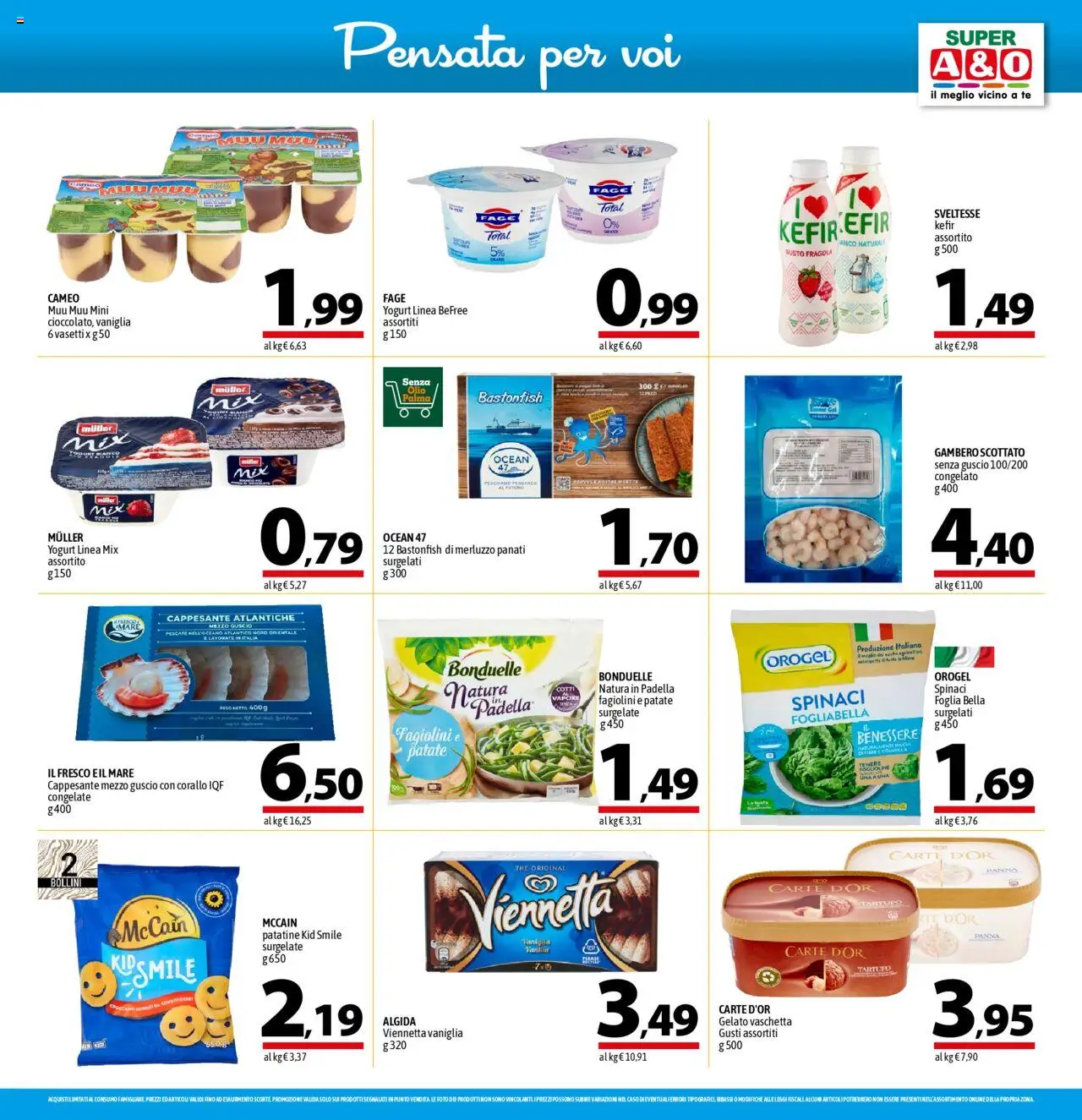 Volantino A&O del 07.08.2025 | Pagina: 7 | Prodotti: Yogurt, Merluzzo, Spinaci, Padella