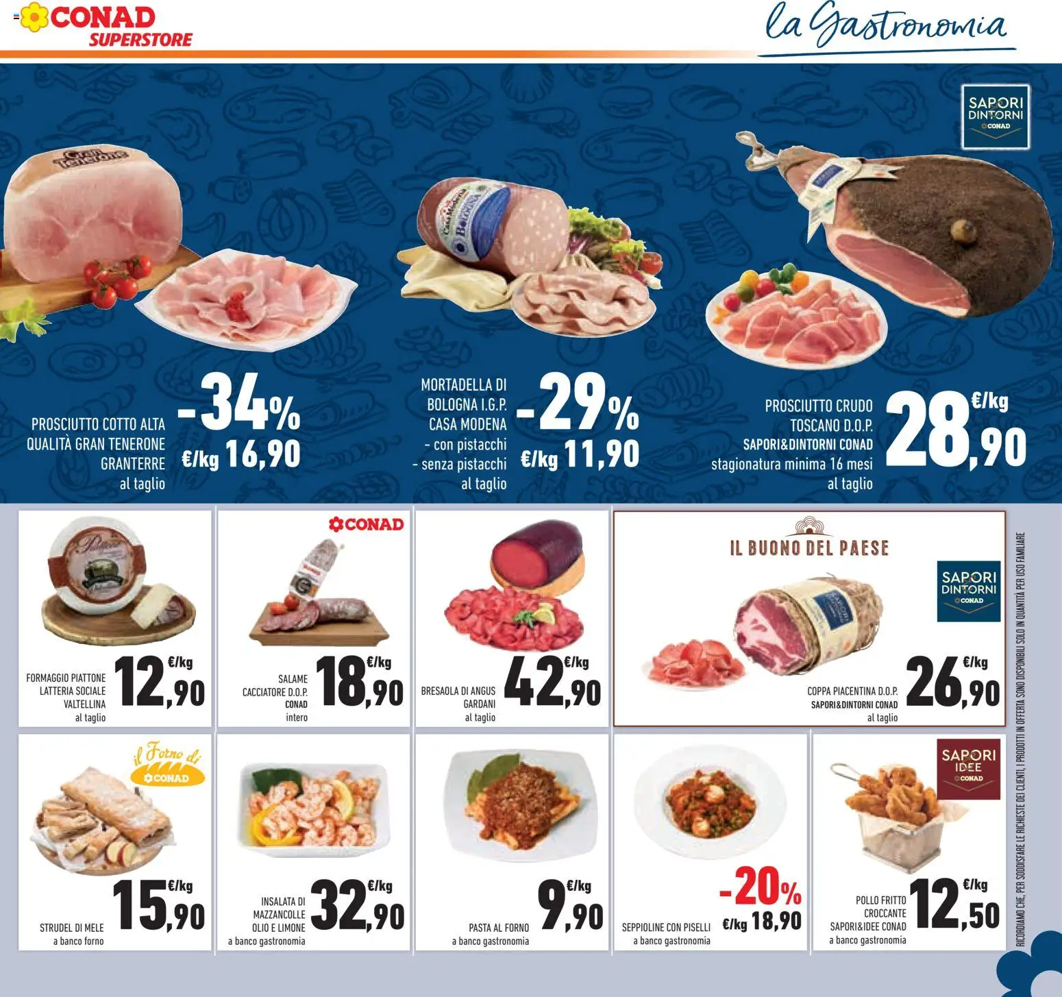 Volantino Conad del 08.04.2026 | Pagina: 17 | Prodotti: Prosciutto Crudo, Mele, Formaggio, Mortadella
