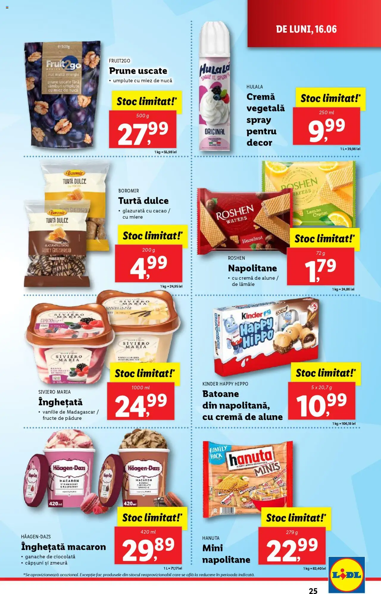 Catalog Lidl – valabil de la 16.06.2025 | Pagină: 25 | Produse: Napolitane, Alune, Căpșuni, Lămâie