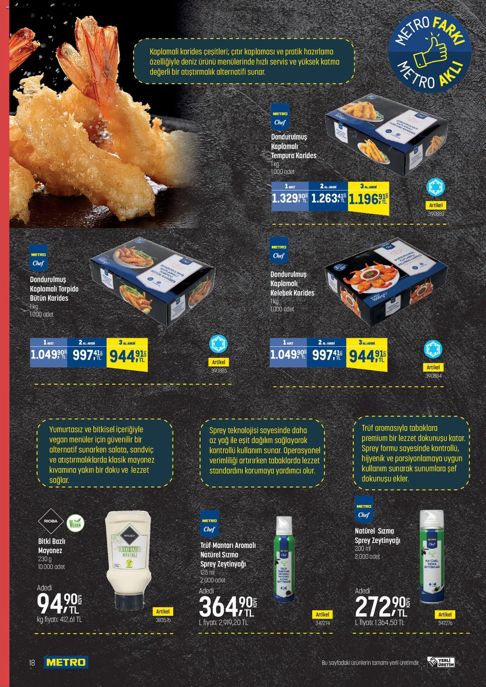 Metro - Fast Food Kataloğu - 22.04.2026 tarihinden itibaren geçerlidir | Sayfa: 18 | Ürünler: Atıştırmalık, Yağ, Mayonez