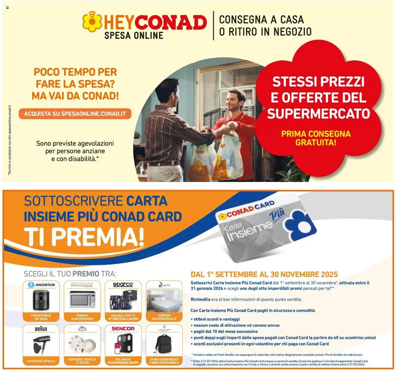 Volantino Conad del 08.10.2025 | Pagina: 41 | Prodotti: Microonde, Zaino, Bilancia, Asciugacapelli