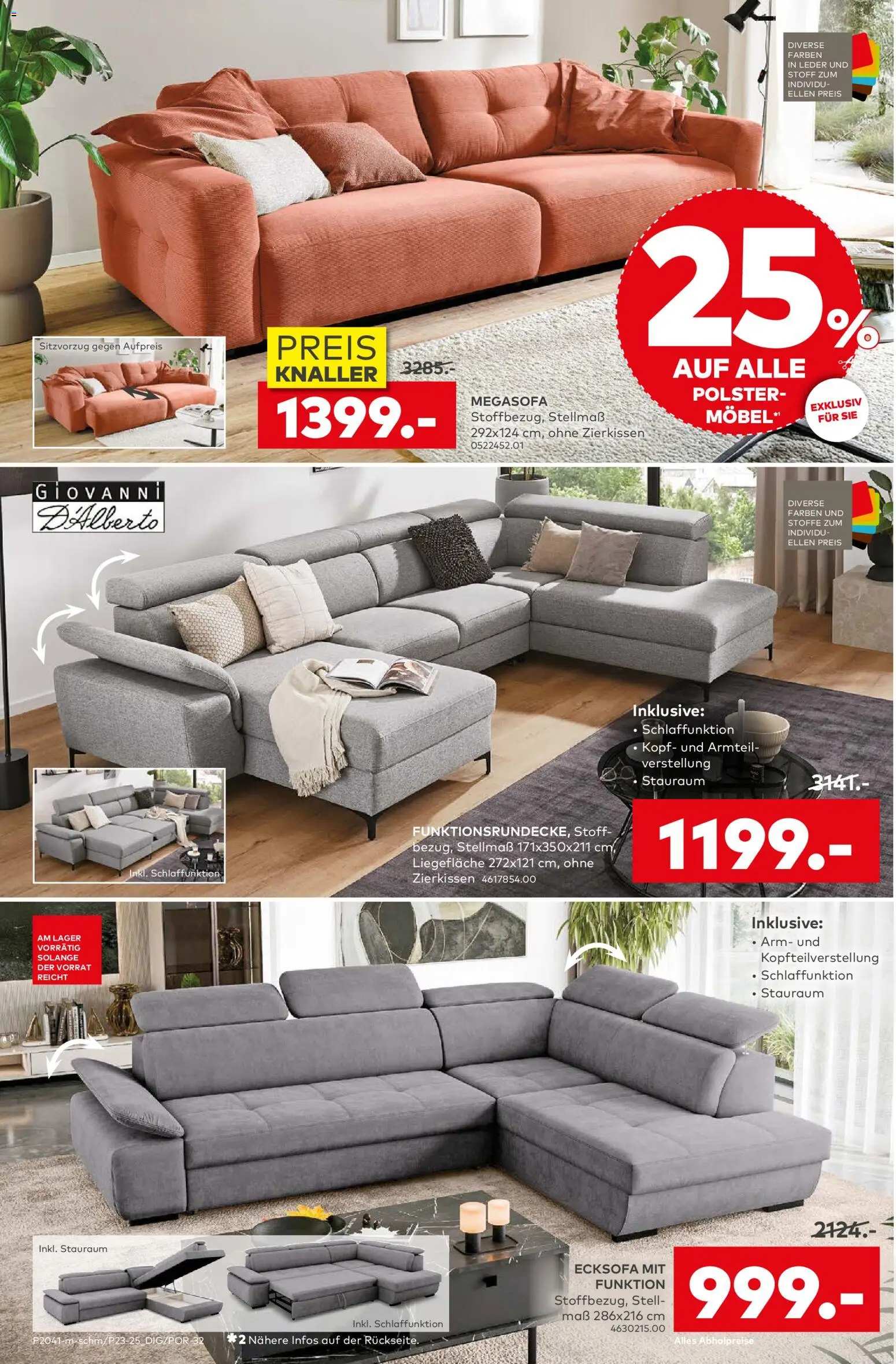 Porta! Prospekt Vorweihnachtszeit Berlin – gültig ab 01.12.2025 | Seite: 6 | Produkte: Ecksofa