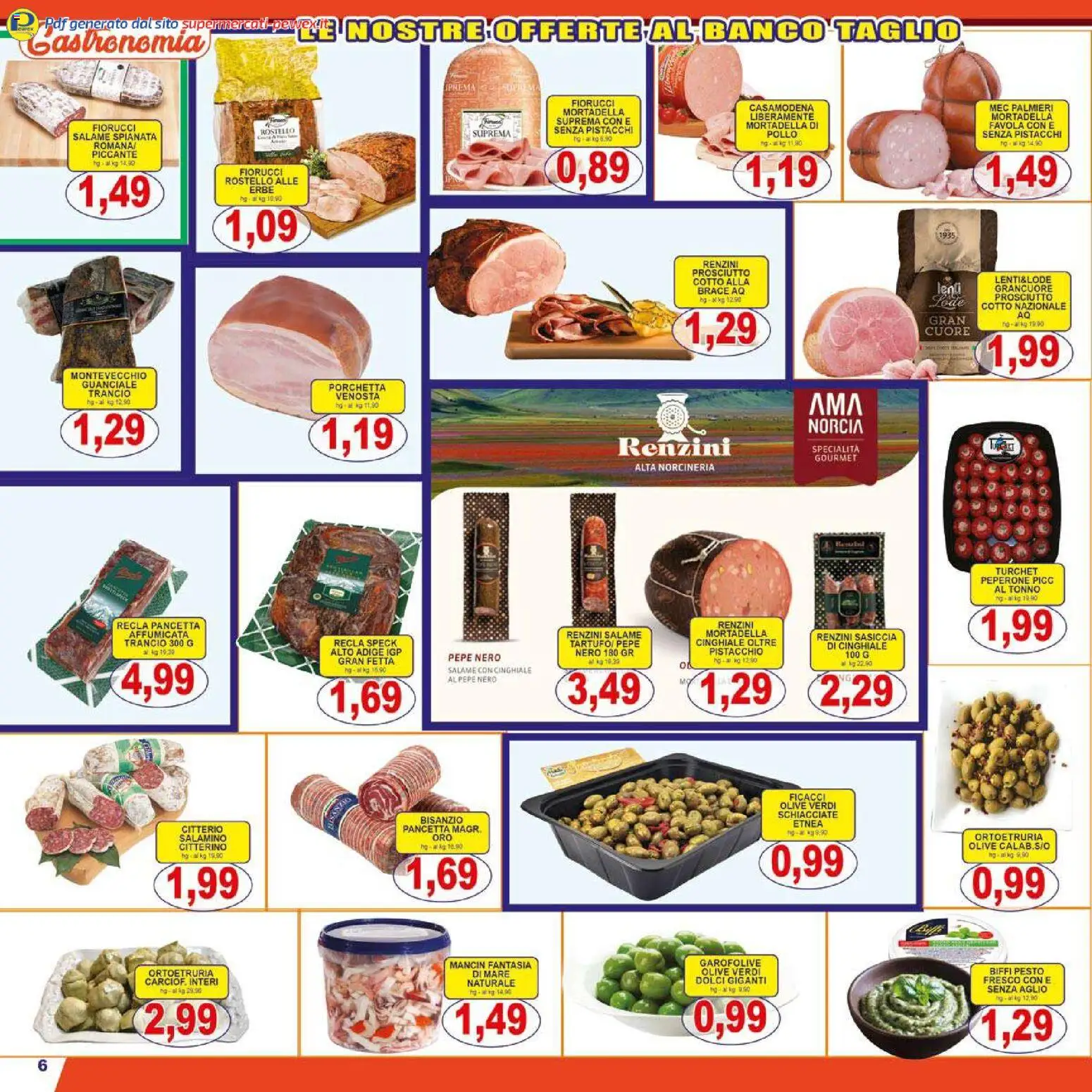 Volantino Pewex del 29.10.2025 | Pagina: 6 | Prodotti: Speck, Pesto, Mortadella, Pistacchi