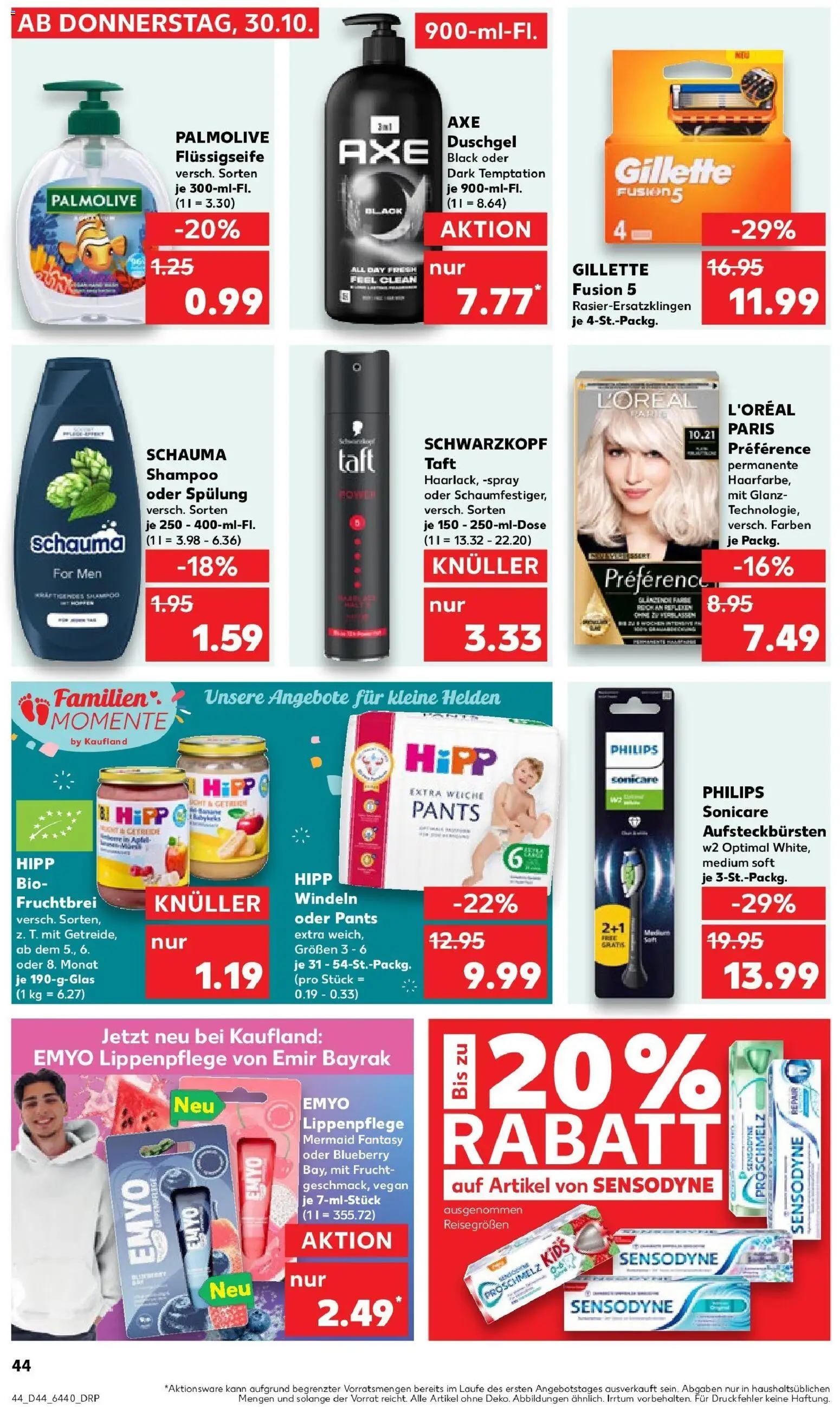 Kaufland prospekt Edingen-Neckarhausen	 – gültig ab 30.10.2025 | Seite: 44 | Produkte: Philips, Shampoo, Axe, Lip Balm