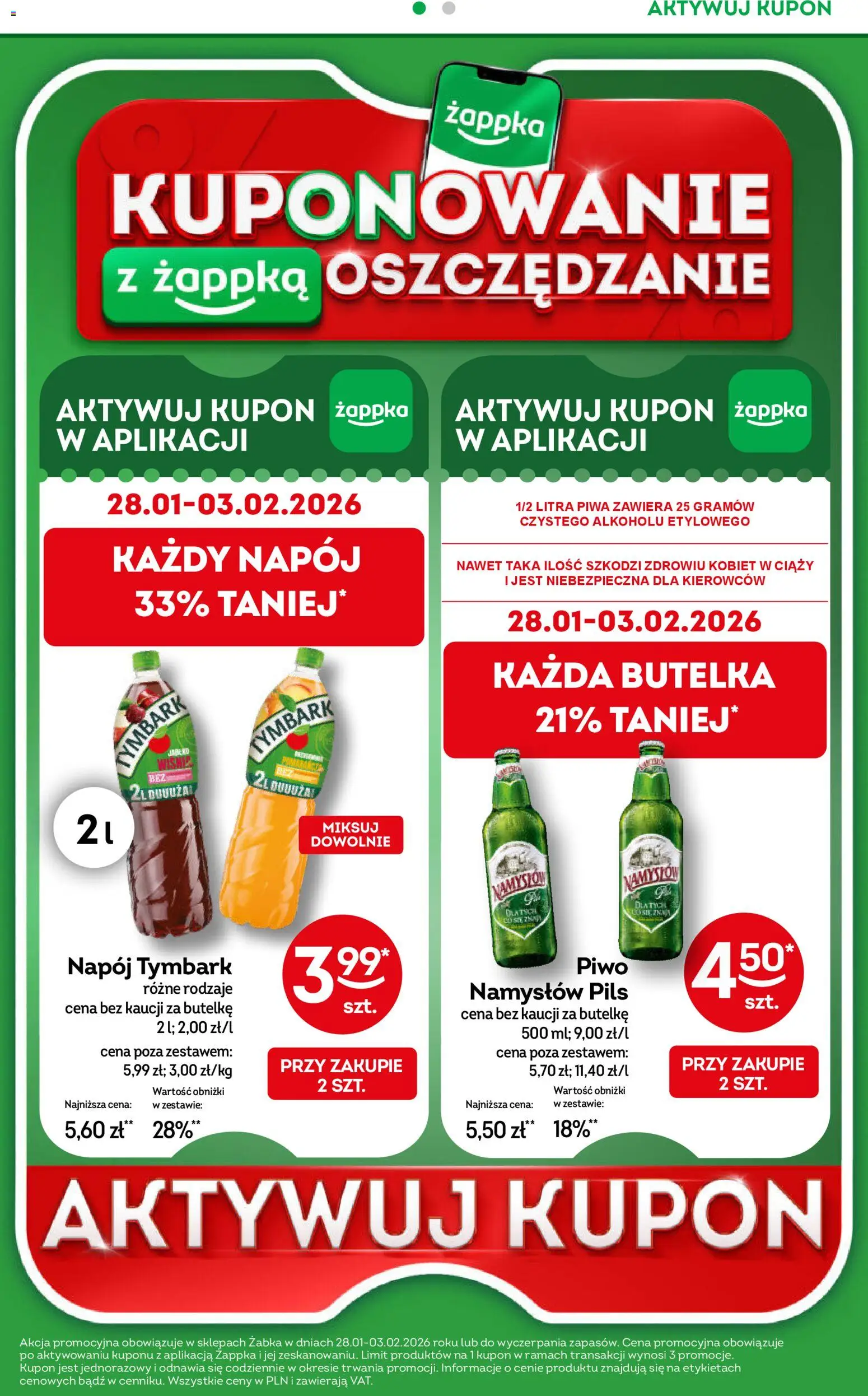 Żabka Gazetka od 28.01.2026 | Strona: 34 | Produkty: Piwo